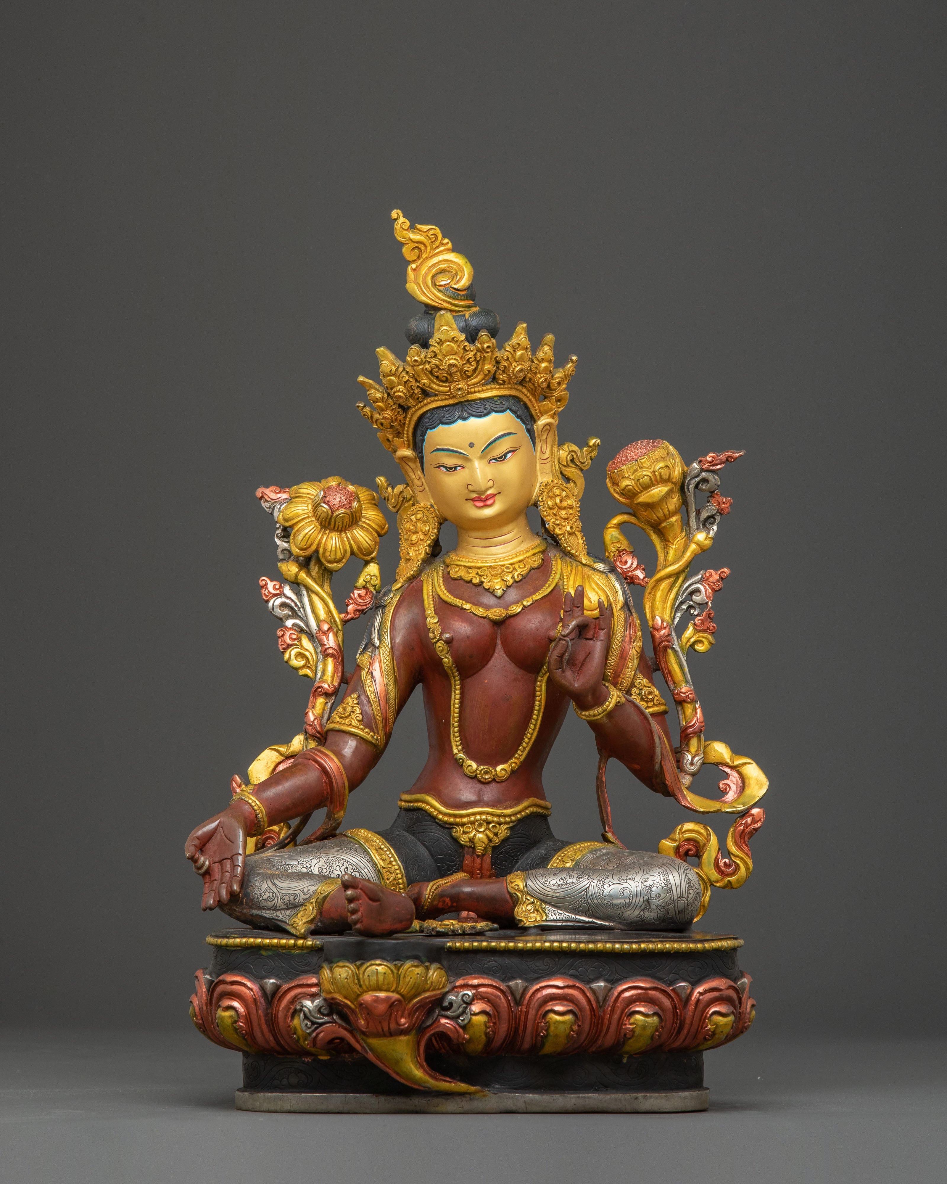 Green Tara Tibetan Sacred Statue 