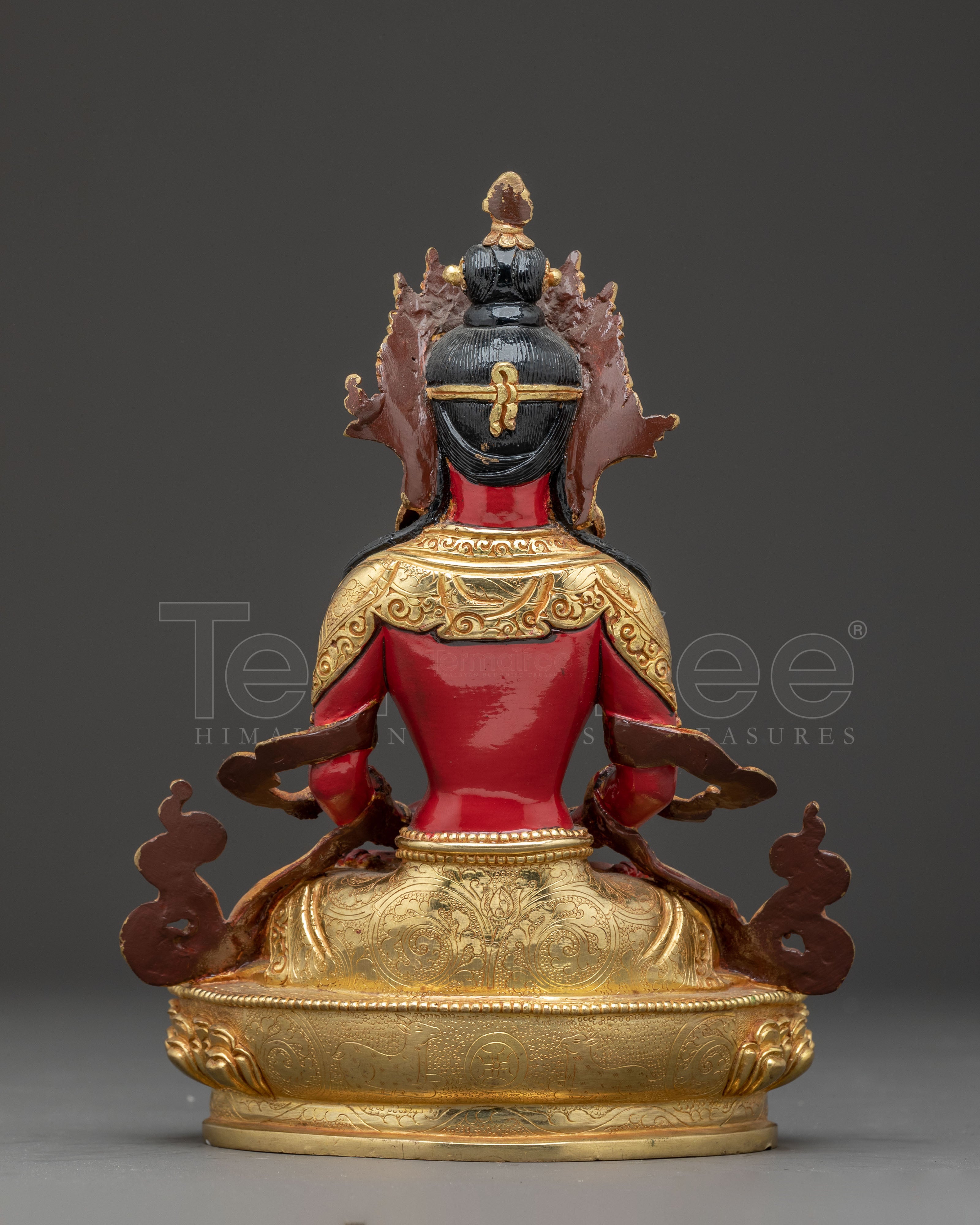 Golden Statue of Bodhisattva Amitayus | Symbol of Longevity