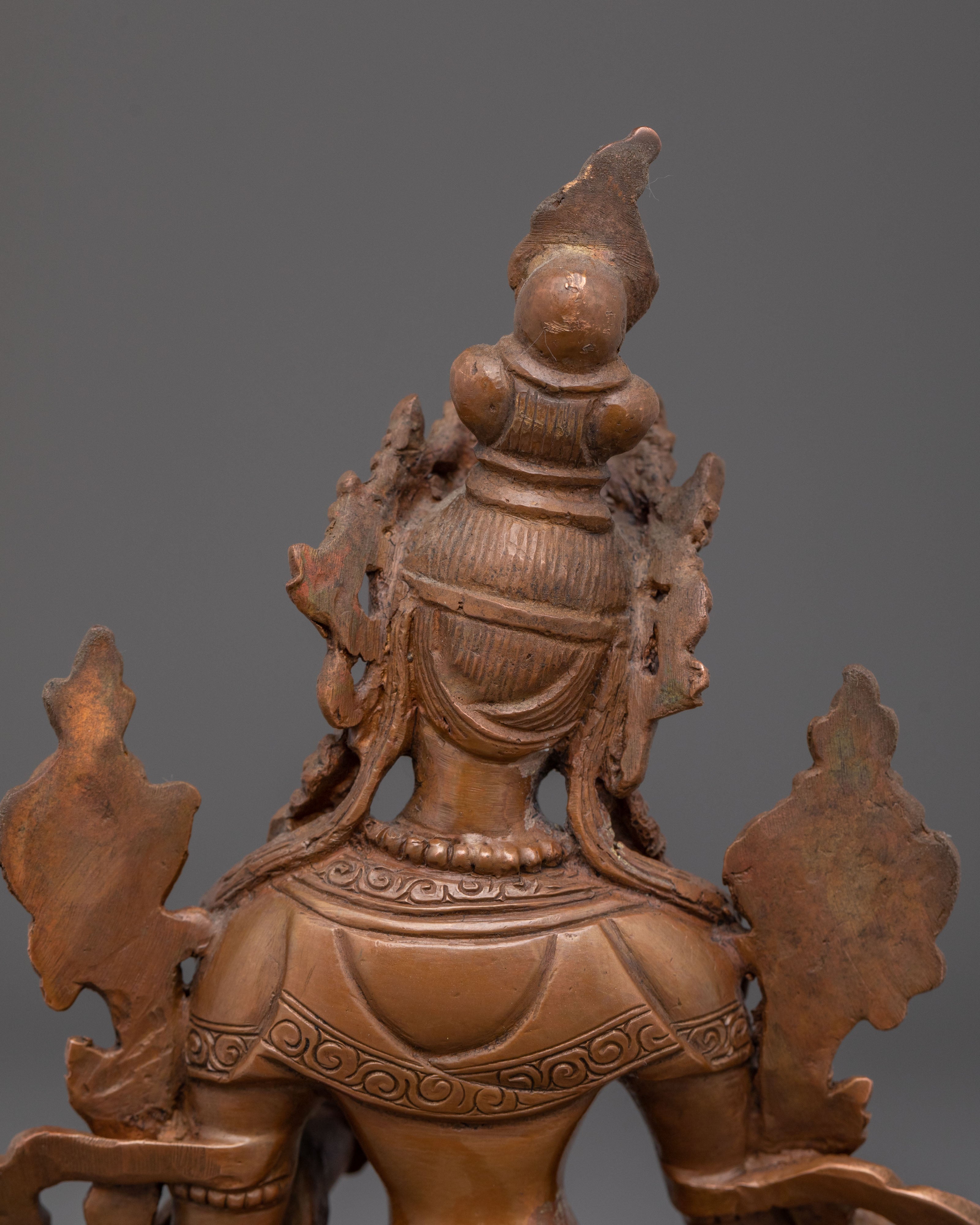 Green Tara Oxidized Copper Figurine | Serene Devotion