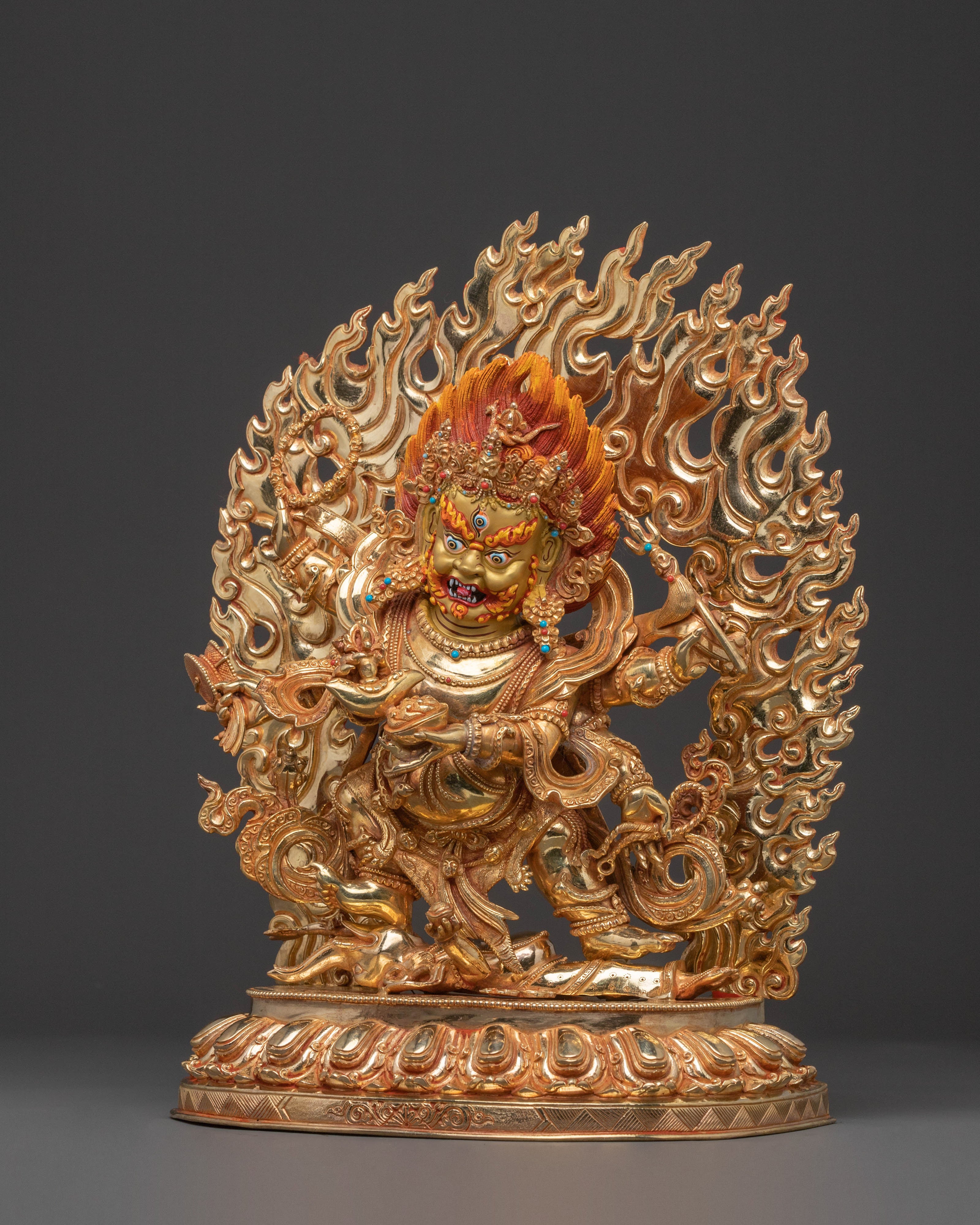 Six Armed Mahakala Guardian Statue |  Protector Deity of Fearlessness