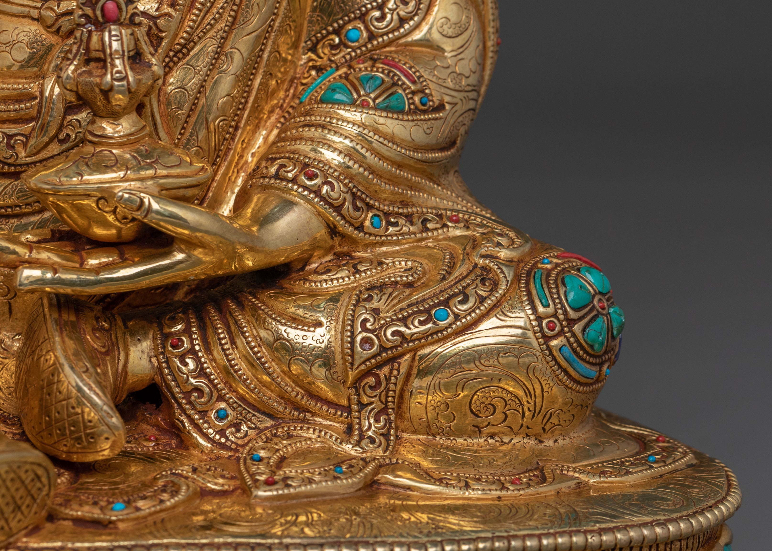 Guru Rinpoche Statue | 24K Gold Gilded Buddhist Master