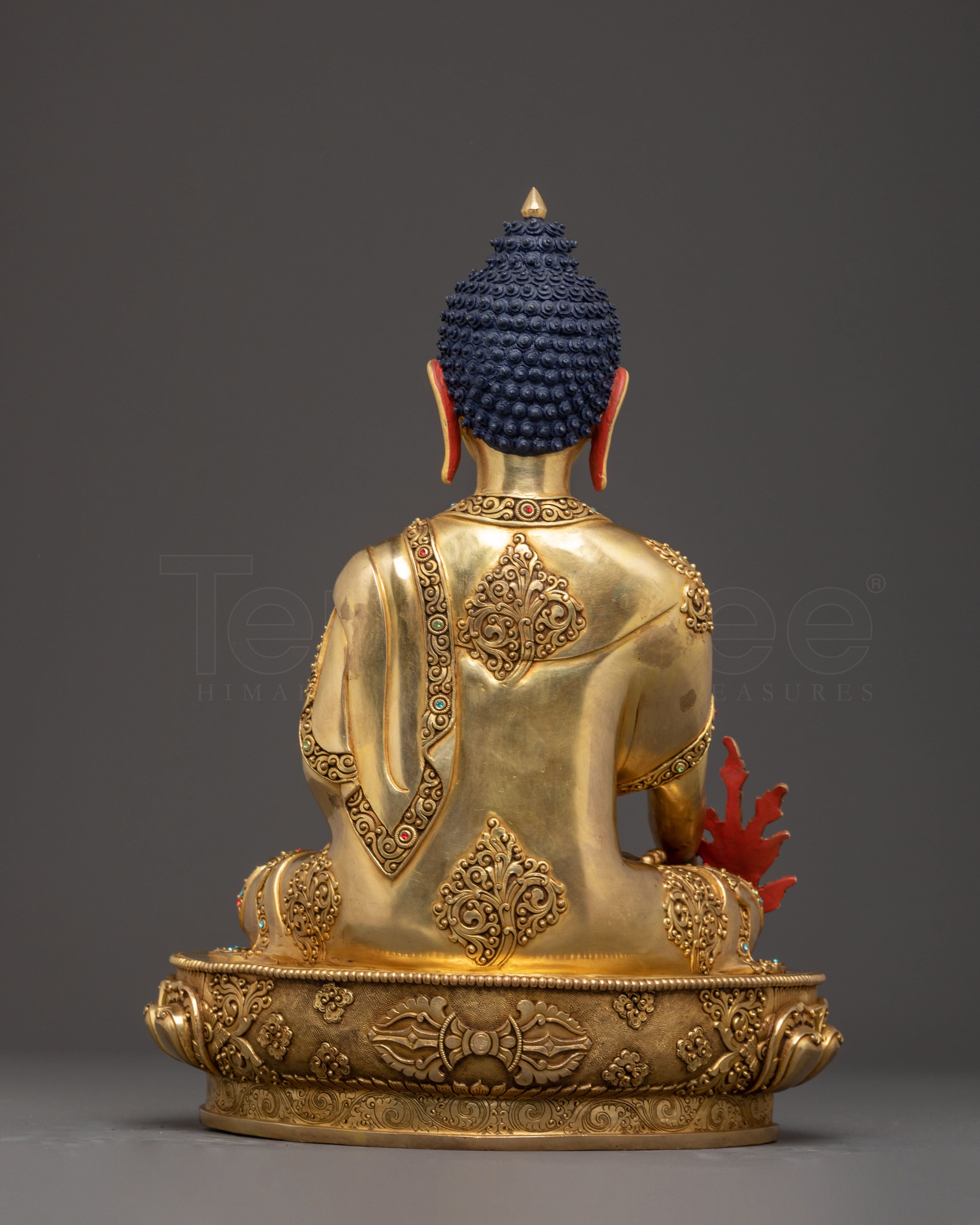 Handmade Medicine Buddha with Healing Power – 24K Gold Gilded