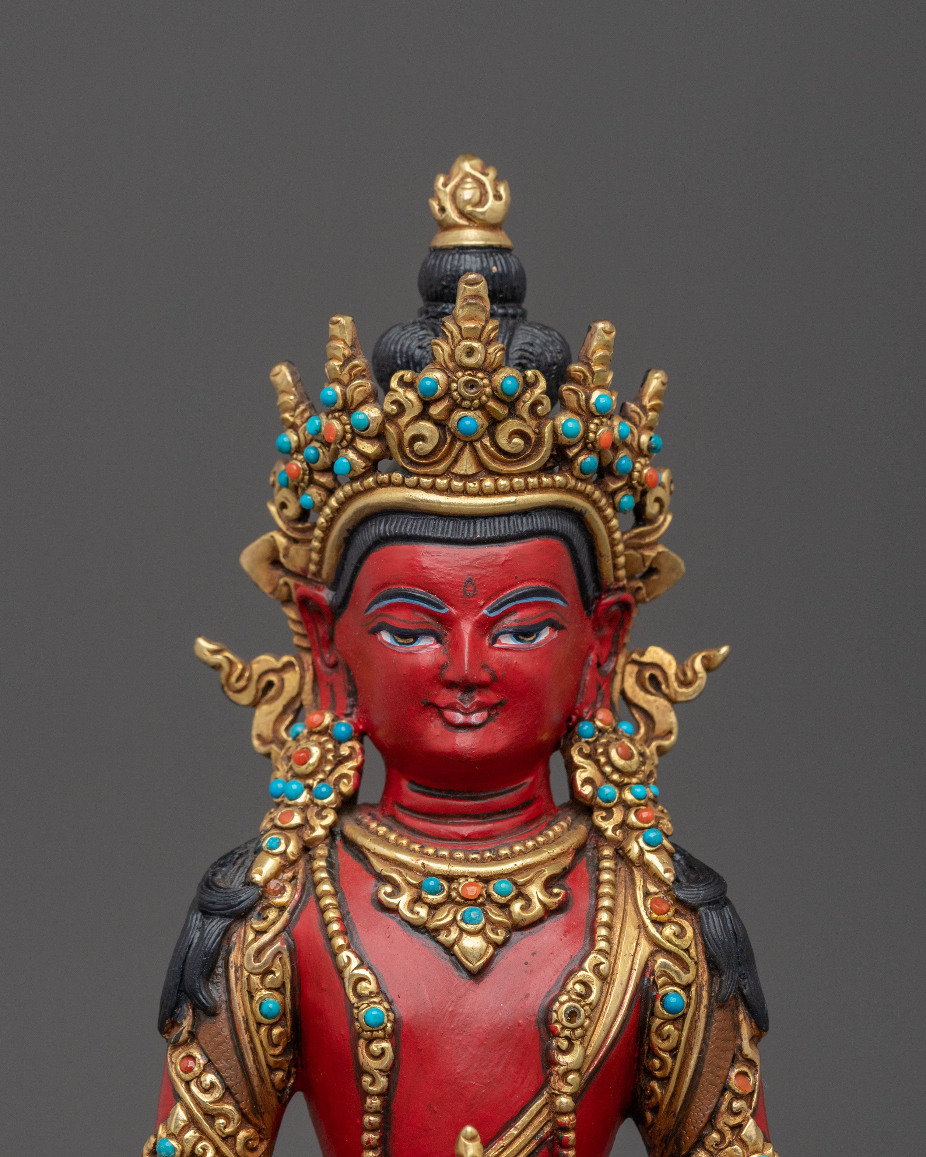 Buddhist Shrine Amitayus Statue | Sacred Altar Decor