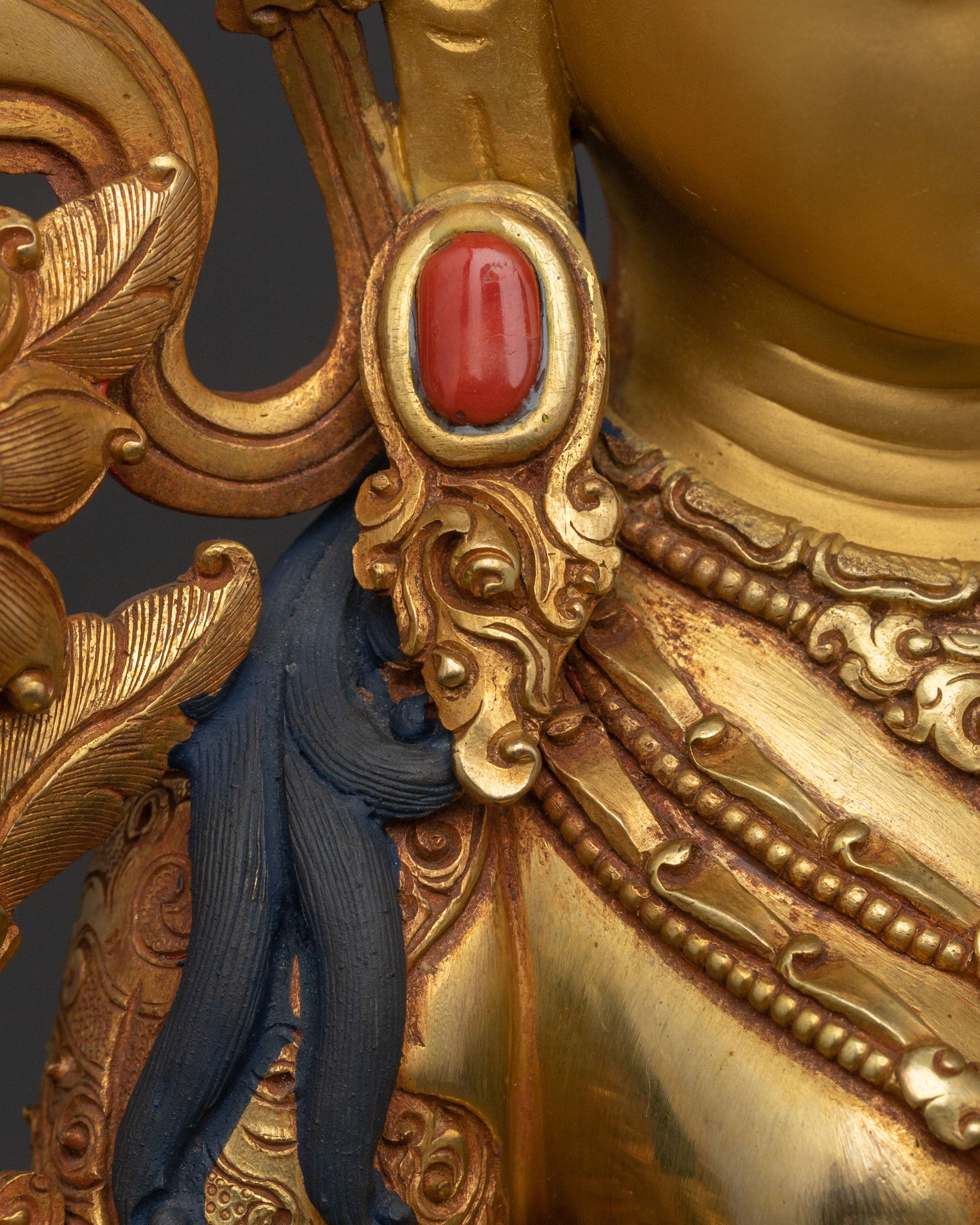 White Tara Spiritual Statue | 24K Gold Gilded Icon