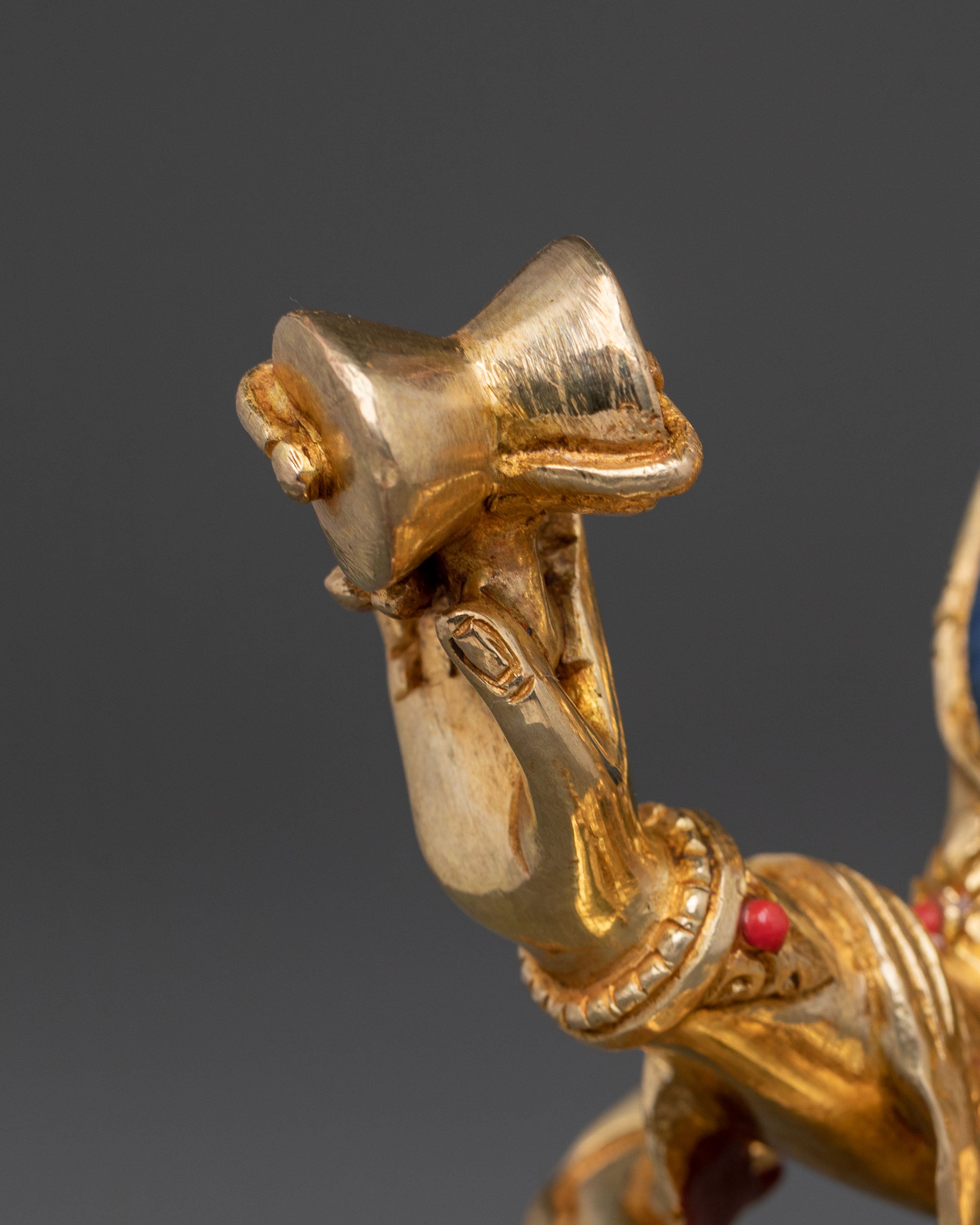 Sitting Machig Labdron Handcrafted Statue, 24K Gold Gilded