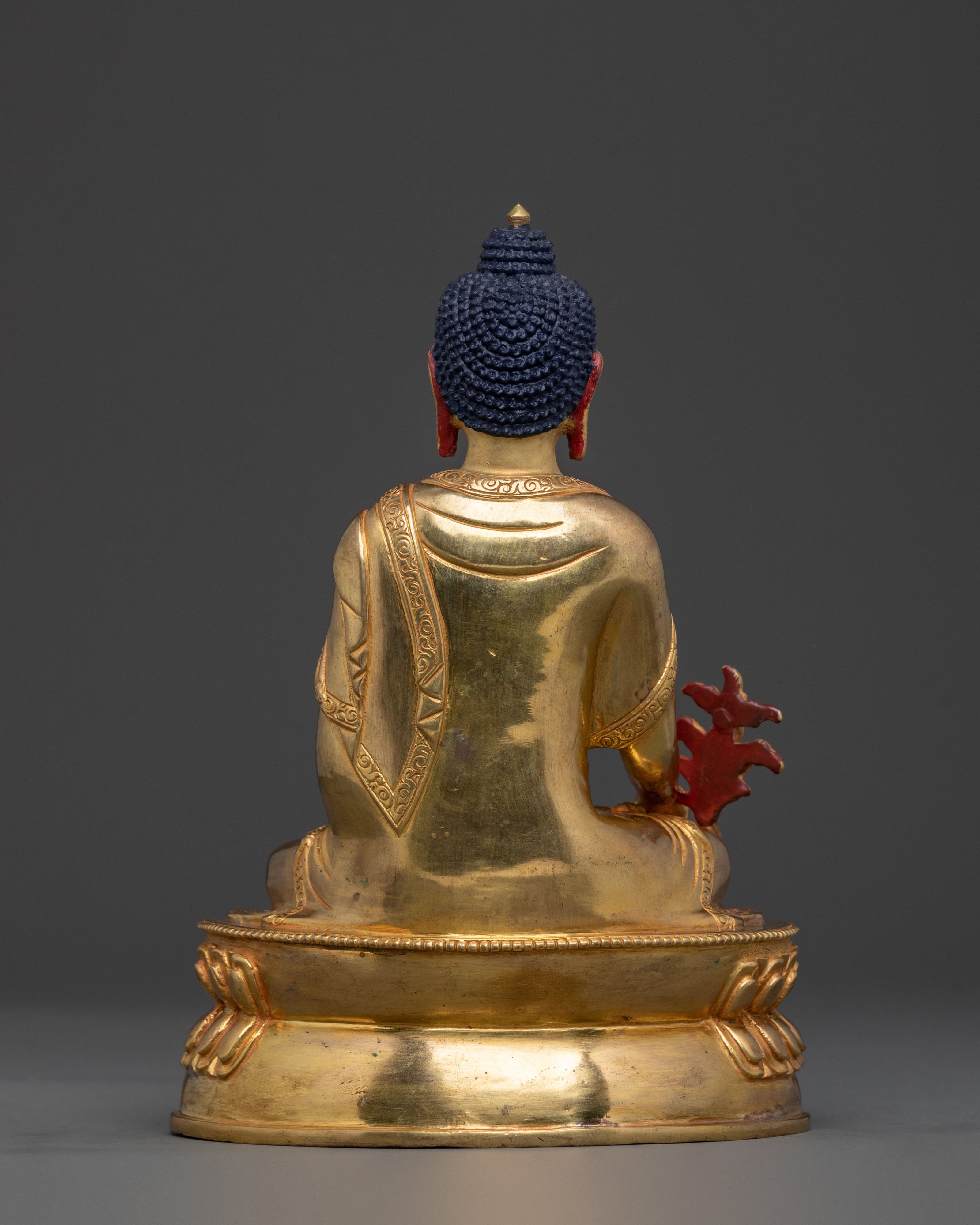 Bhaisajyaguru Sculpture: 24K Gold Gilded Artistry