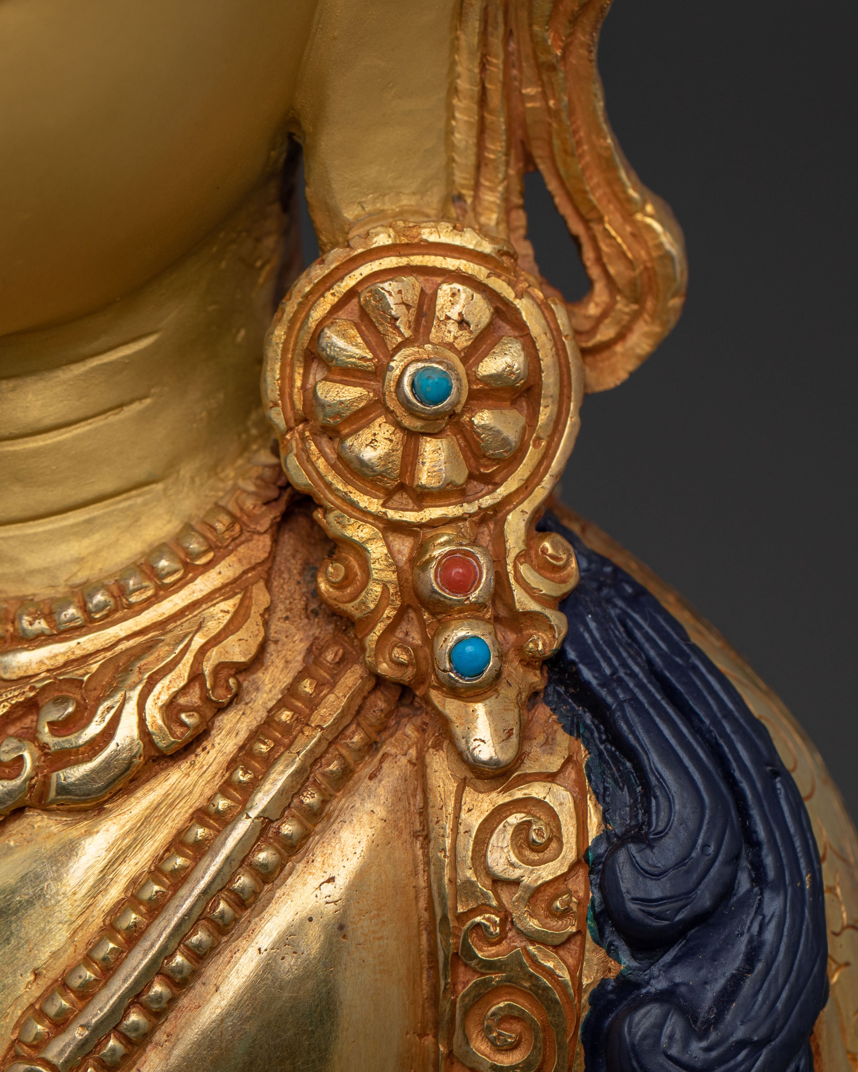 Amitayus 24k Gold Gilded Statue | Deity of Long Life