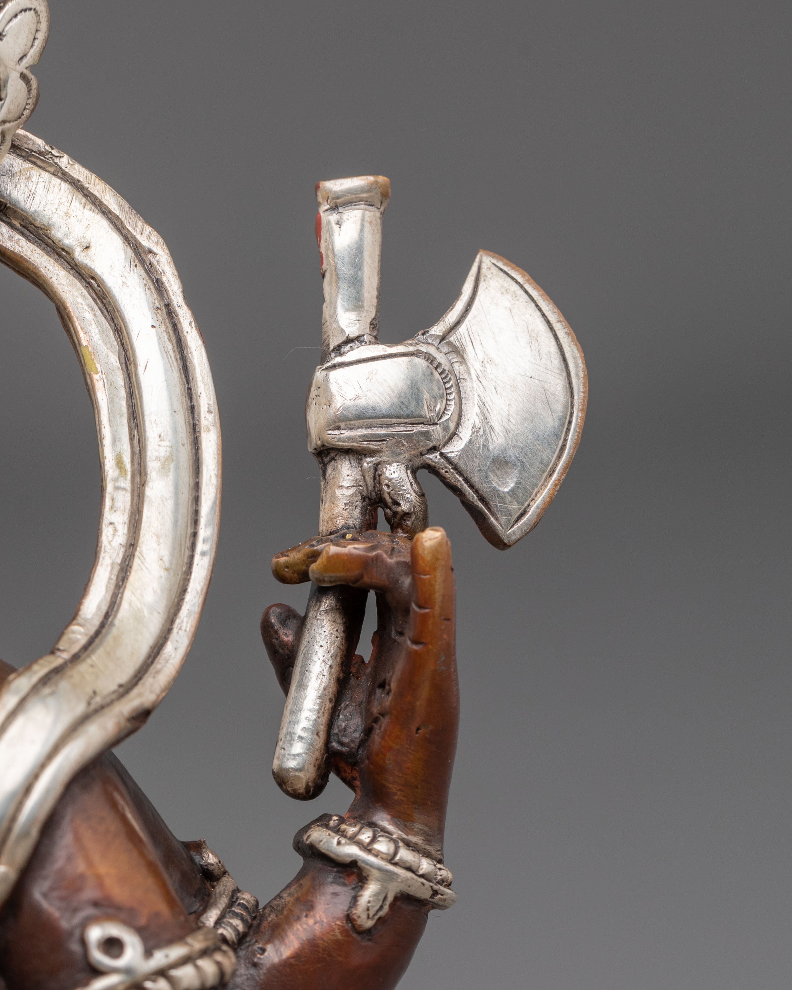God Ganesh Statue | Oxidized Figurine with Silver Plating