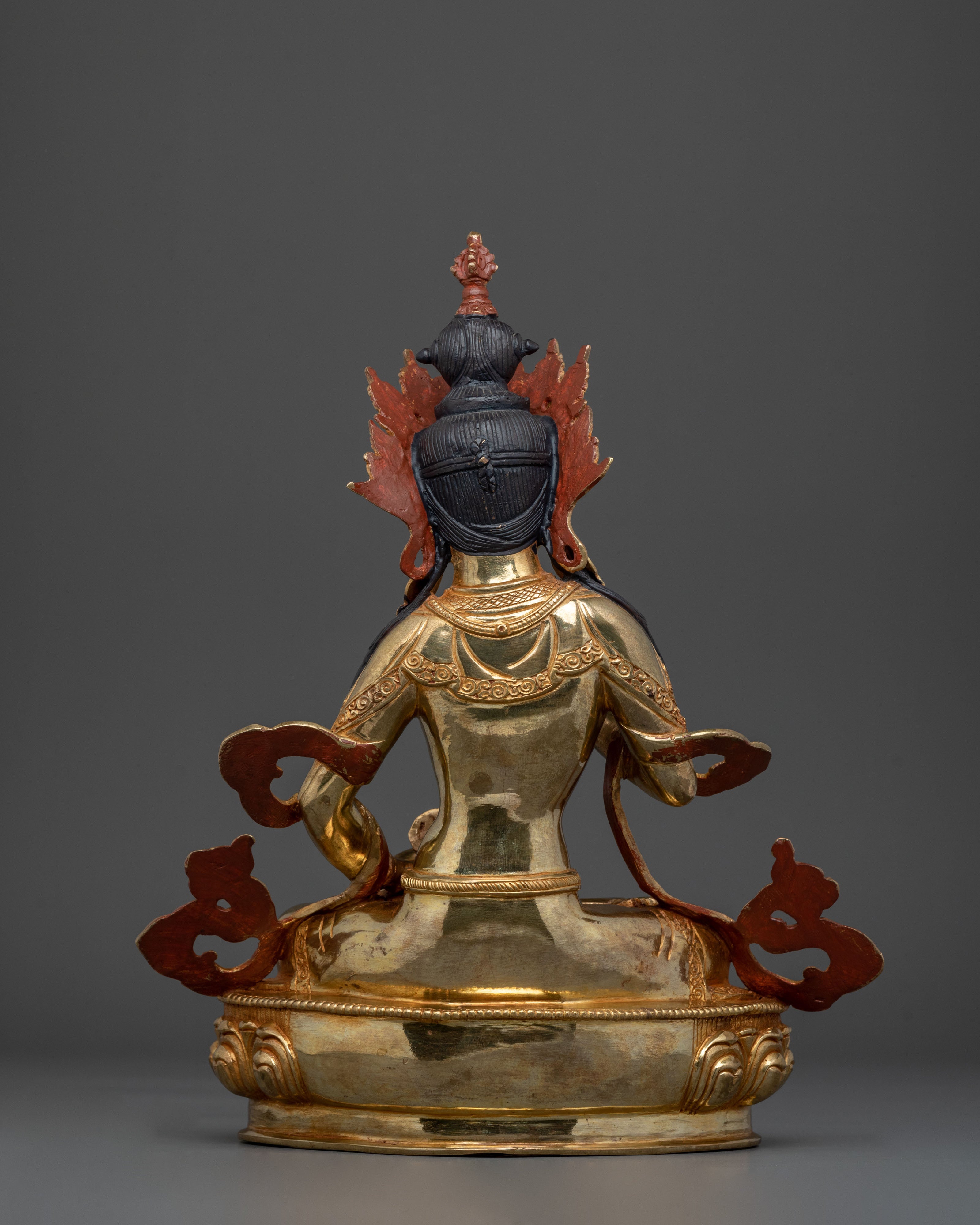 Tibetan Vajrasattva Meditation Statue | 24K Gold Gilded
