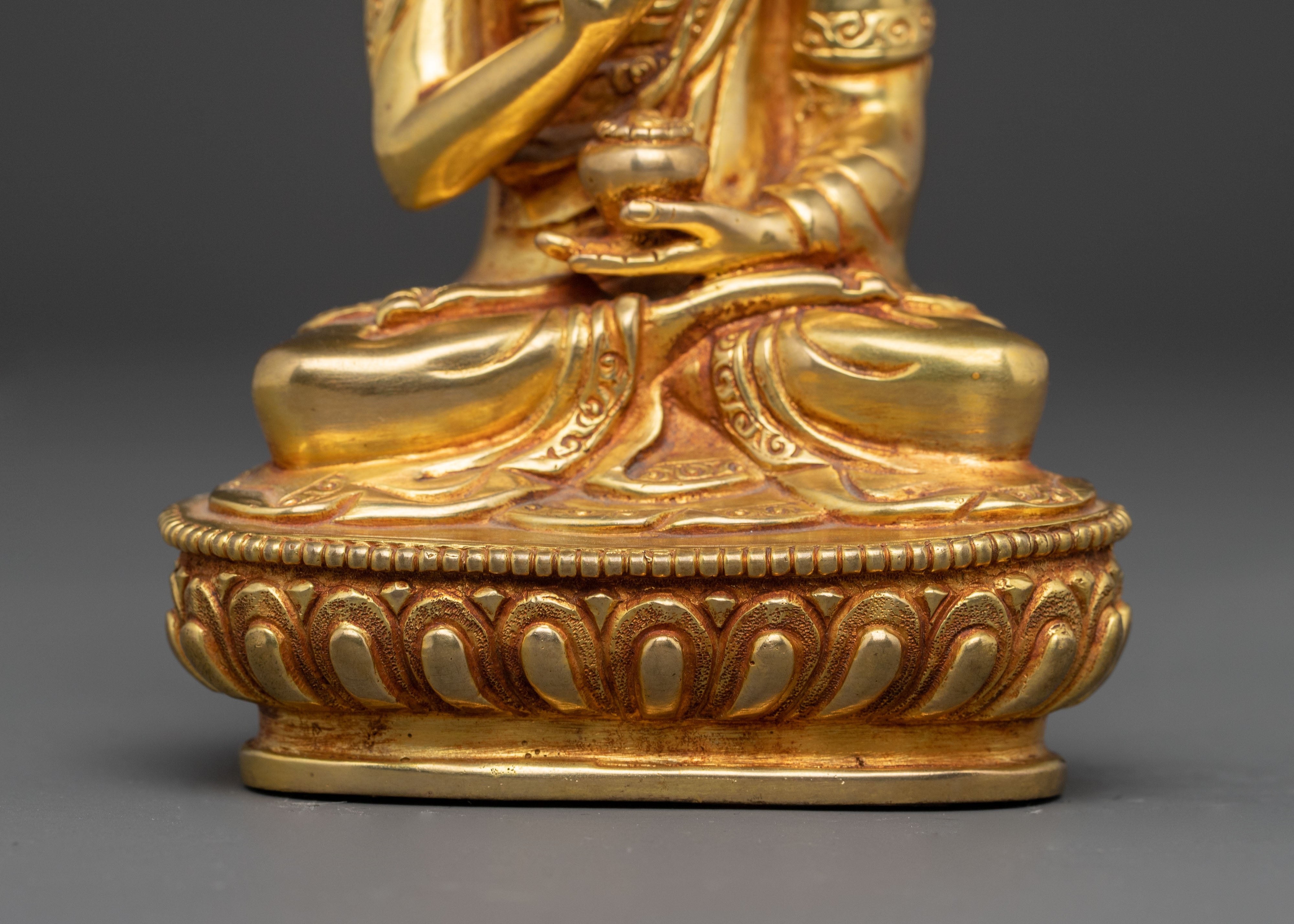 Amoghasiddhi Buddha Copper Statue | Nepalese Buddhist Art