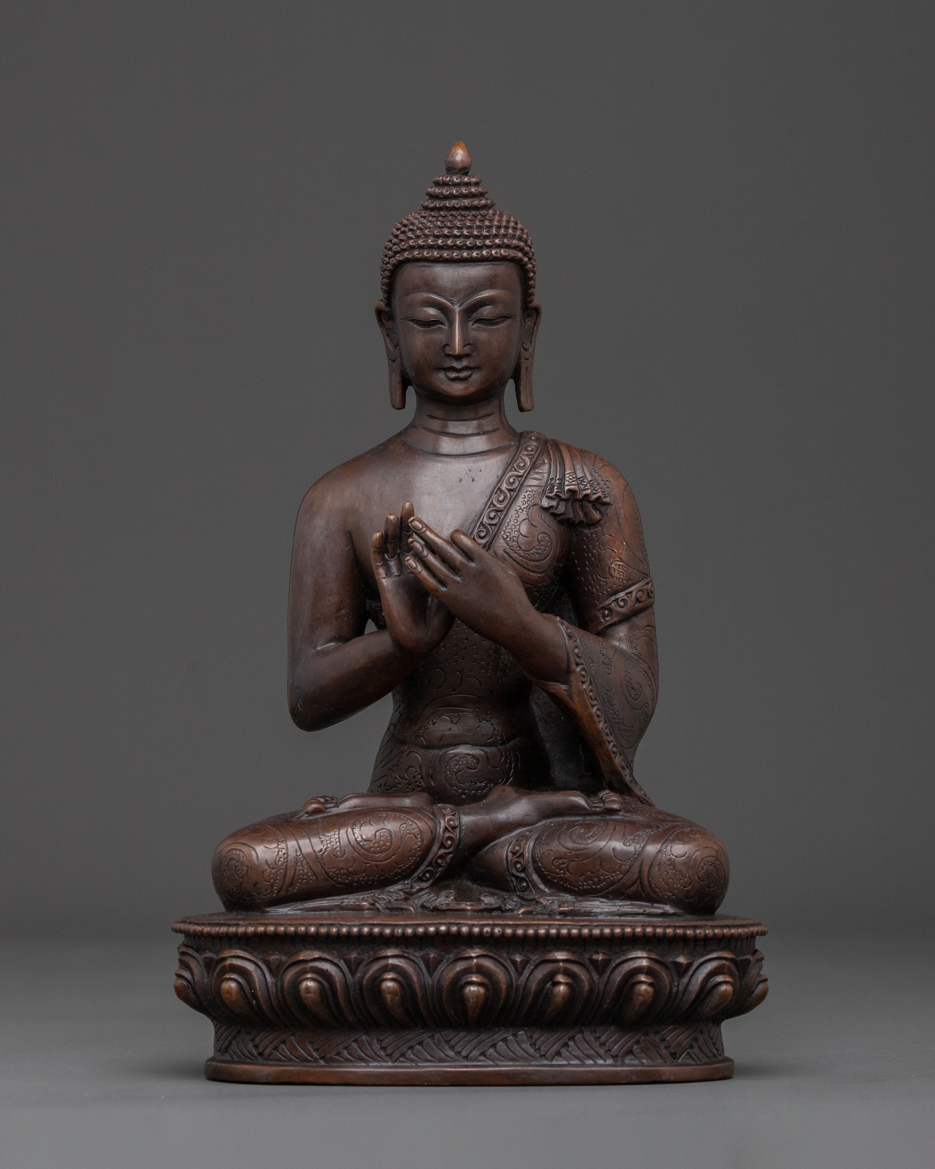 Vairocana Oxidized Copper Statue | Symbol of Wisdom and Purity
