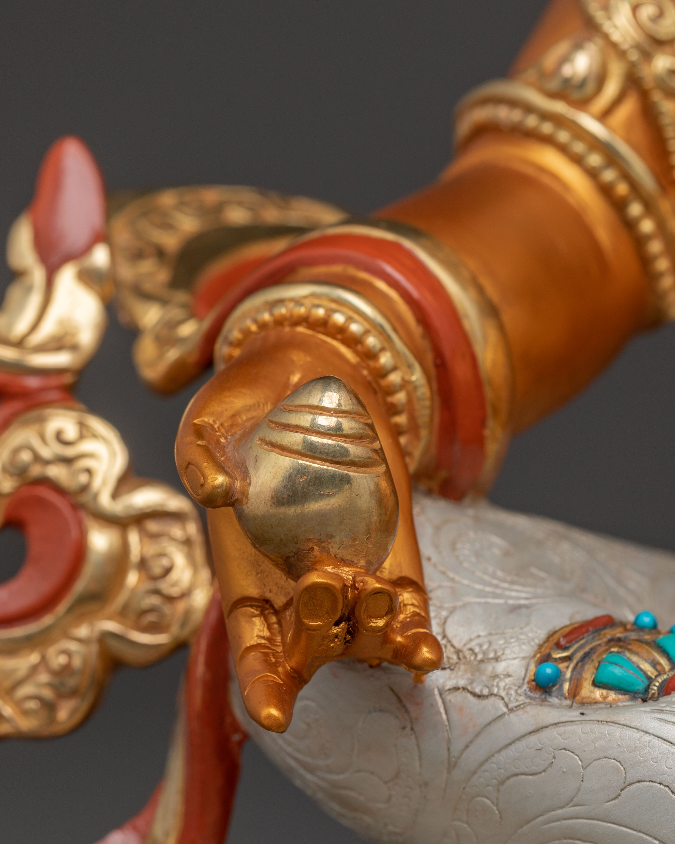 Dzambhala Protector Statue – 24K Gilded Serenity