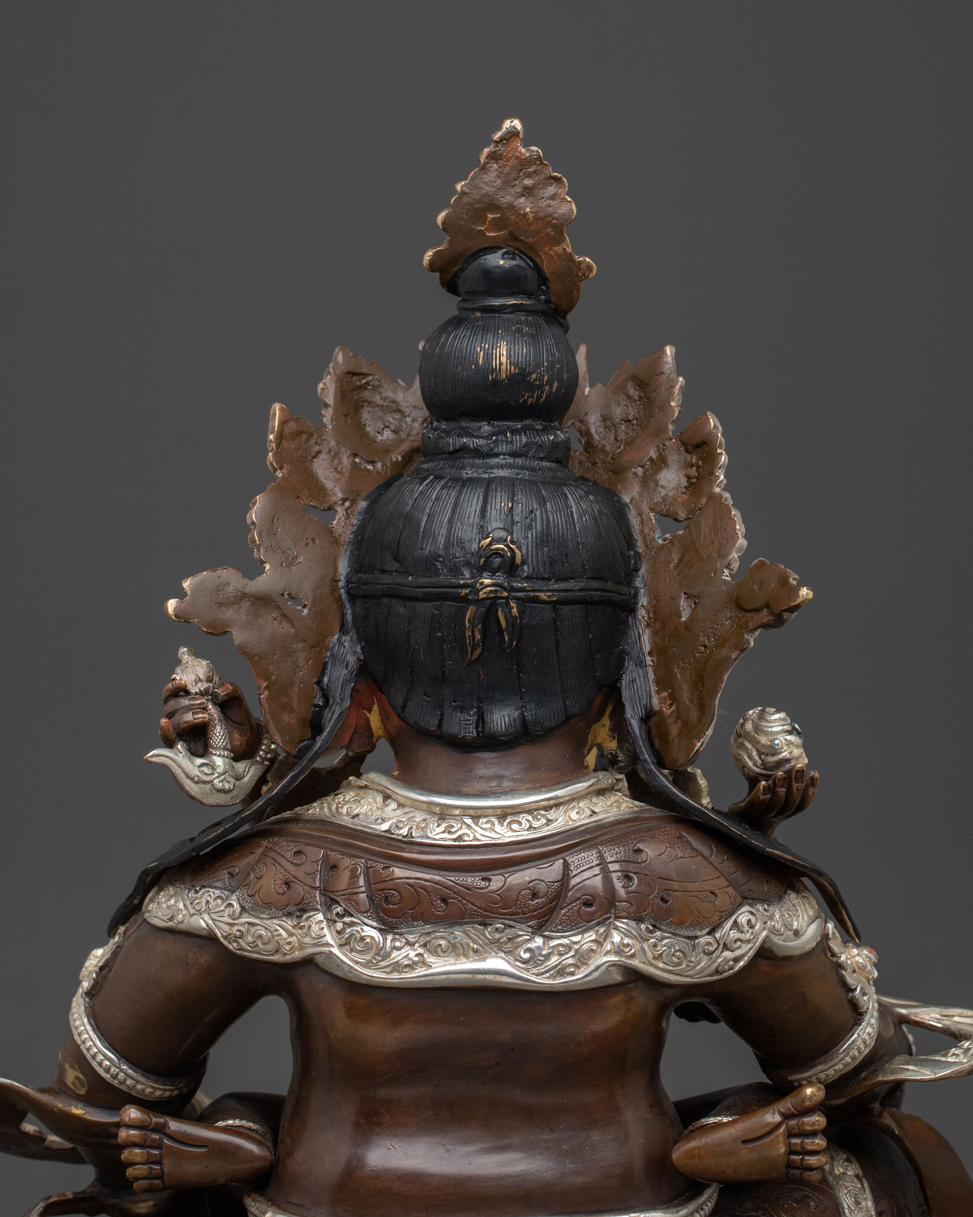 Handmade Green Dzambhala Statue | Altar Home Decor