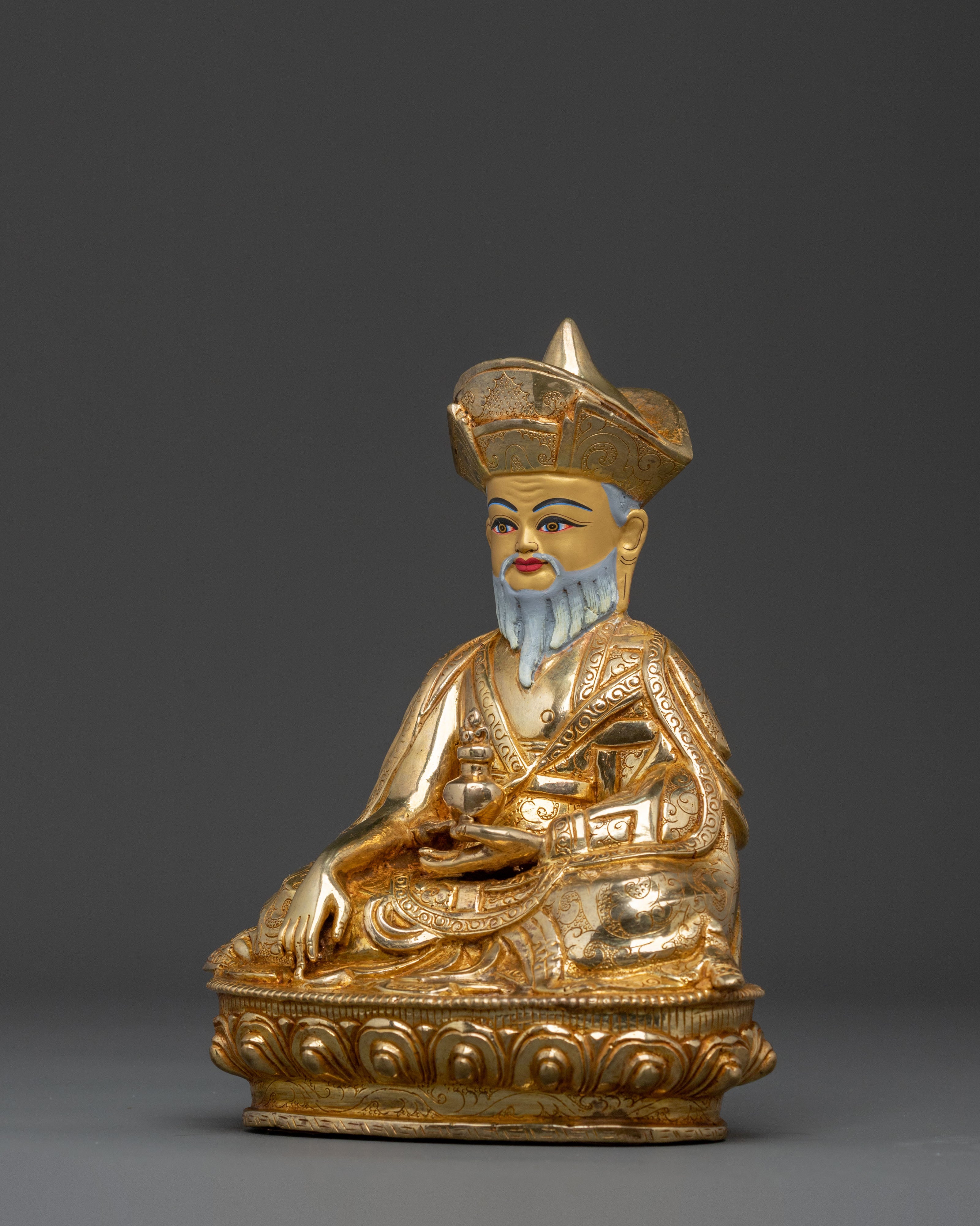 Guru Shapdum: Handcrafted 24K Gold Gilded Statue