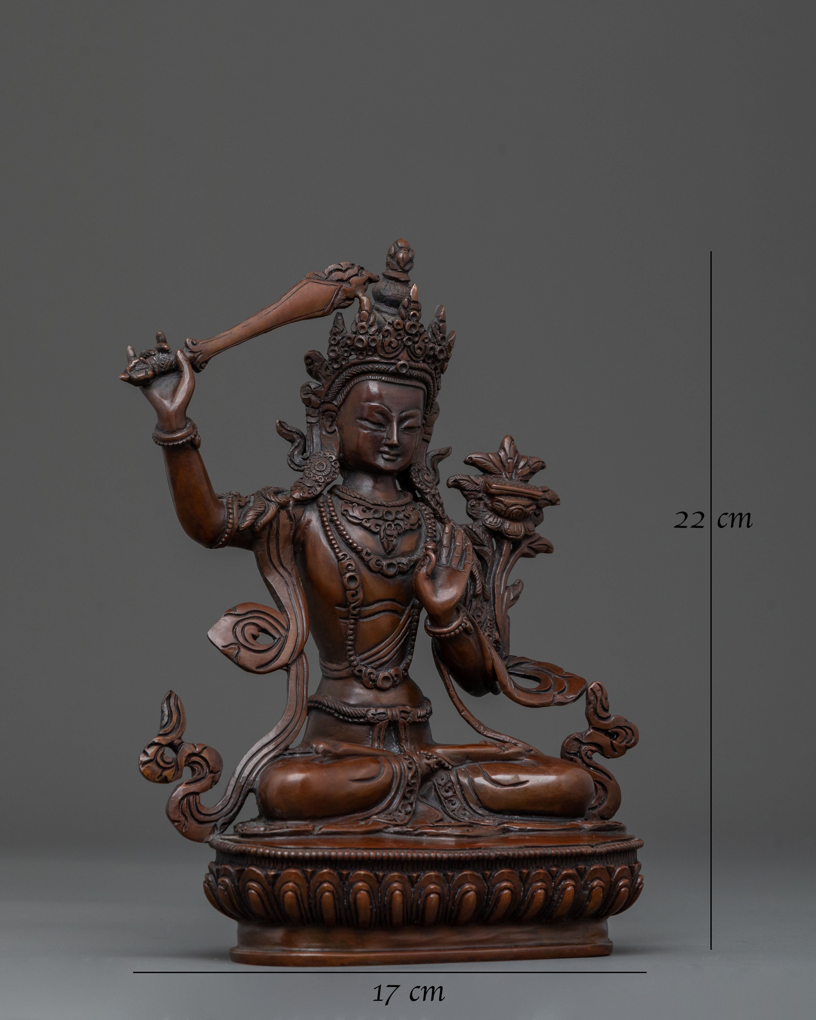 Flaming Sword Manjushri Statue | Bodhisattva of Wisdom