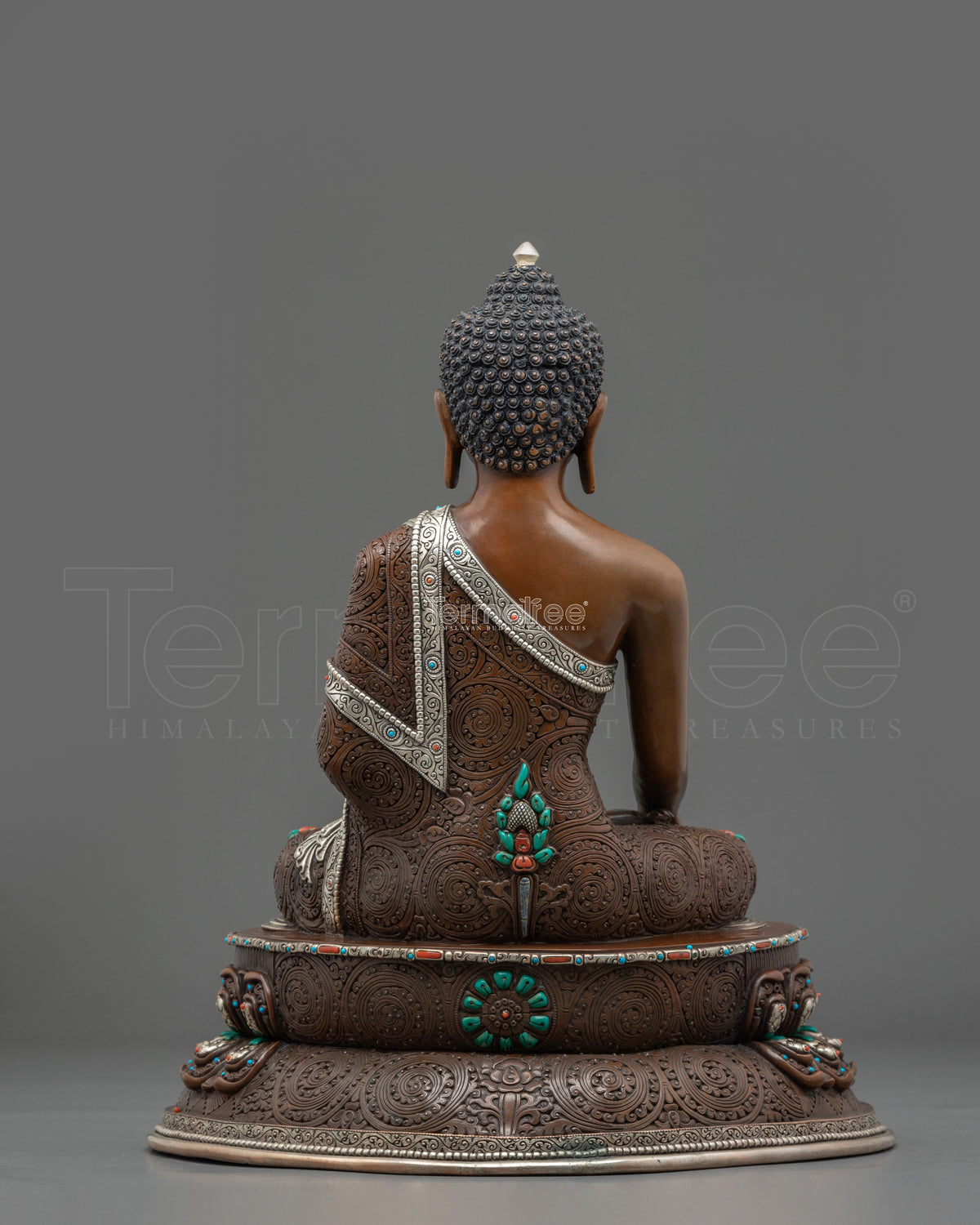 Shakyamuni Buddha Statue | Oxidized Copper Buddhist Figurine