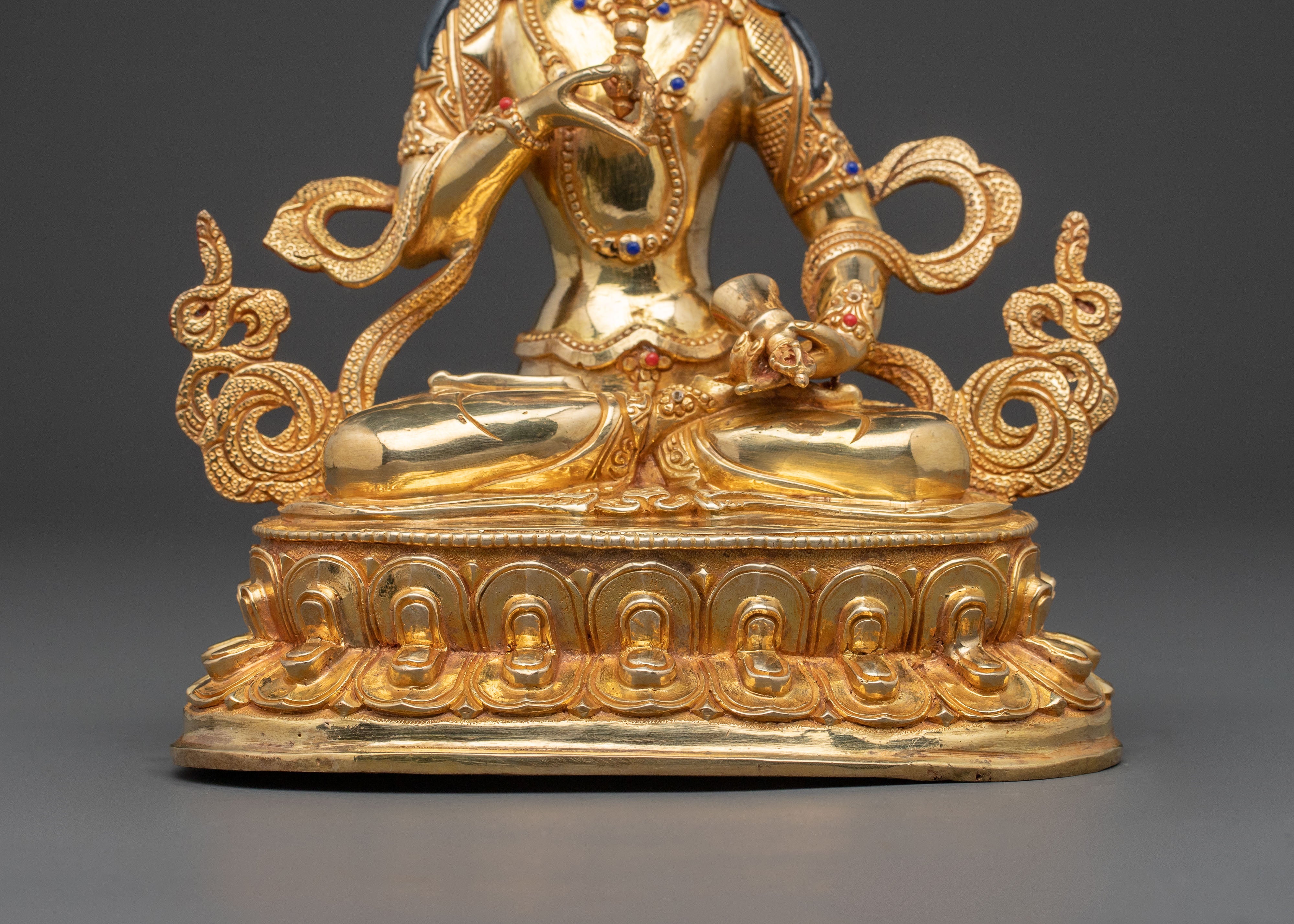 Handcrafted Vajrasattva Spiritual Statue – 24K Gold Gilded Statue