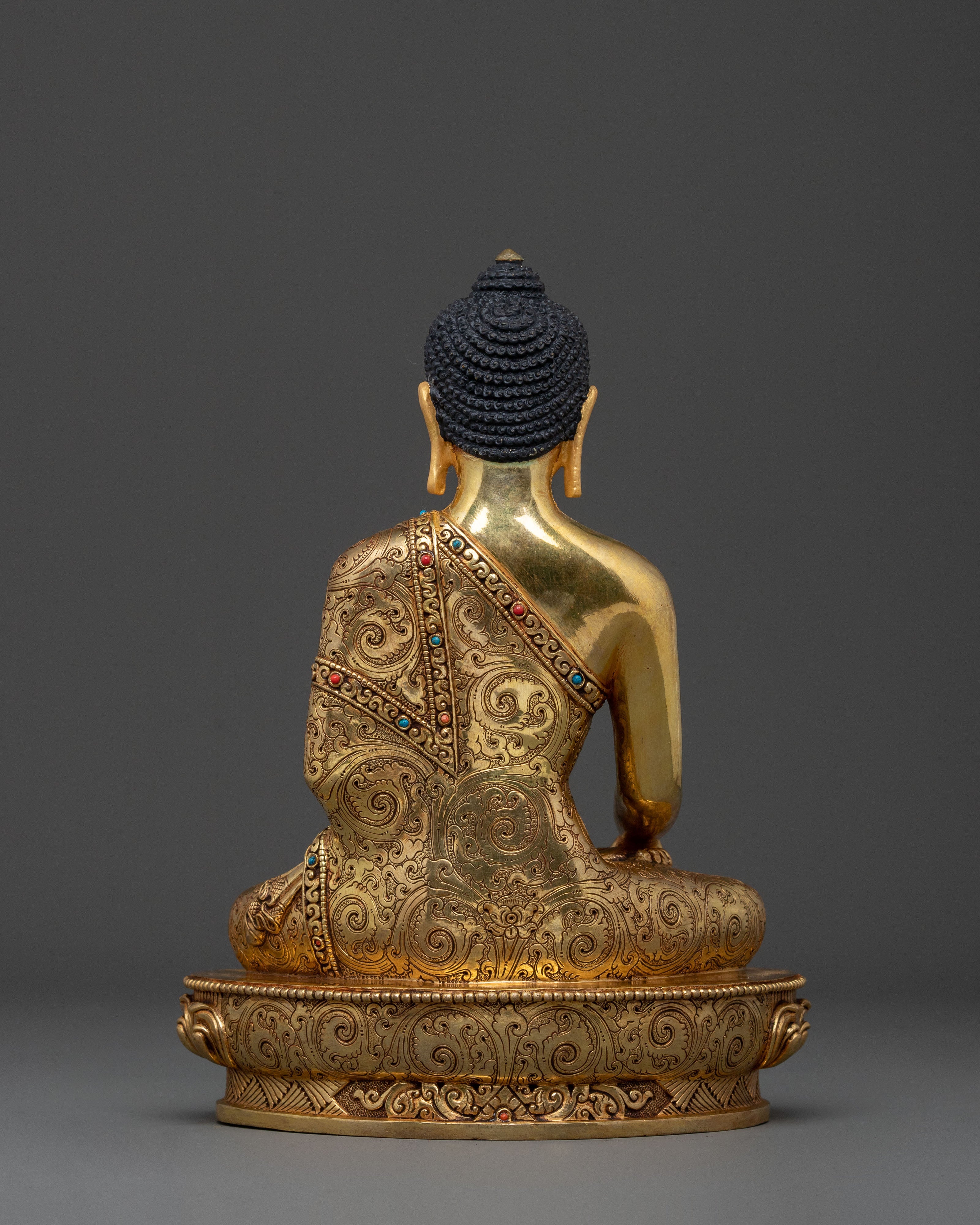 Golden Three Buddhas Spiritual Statue Set