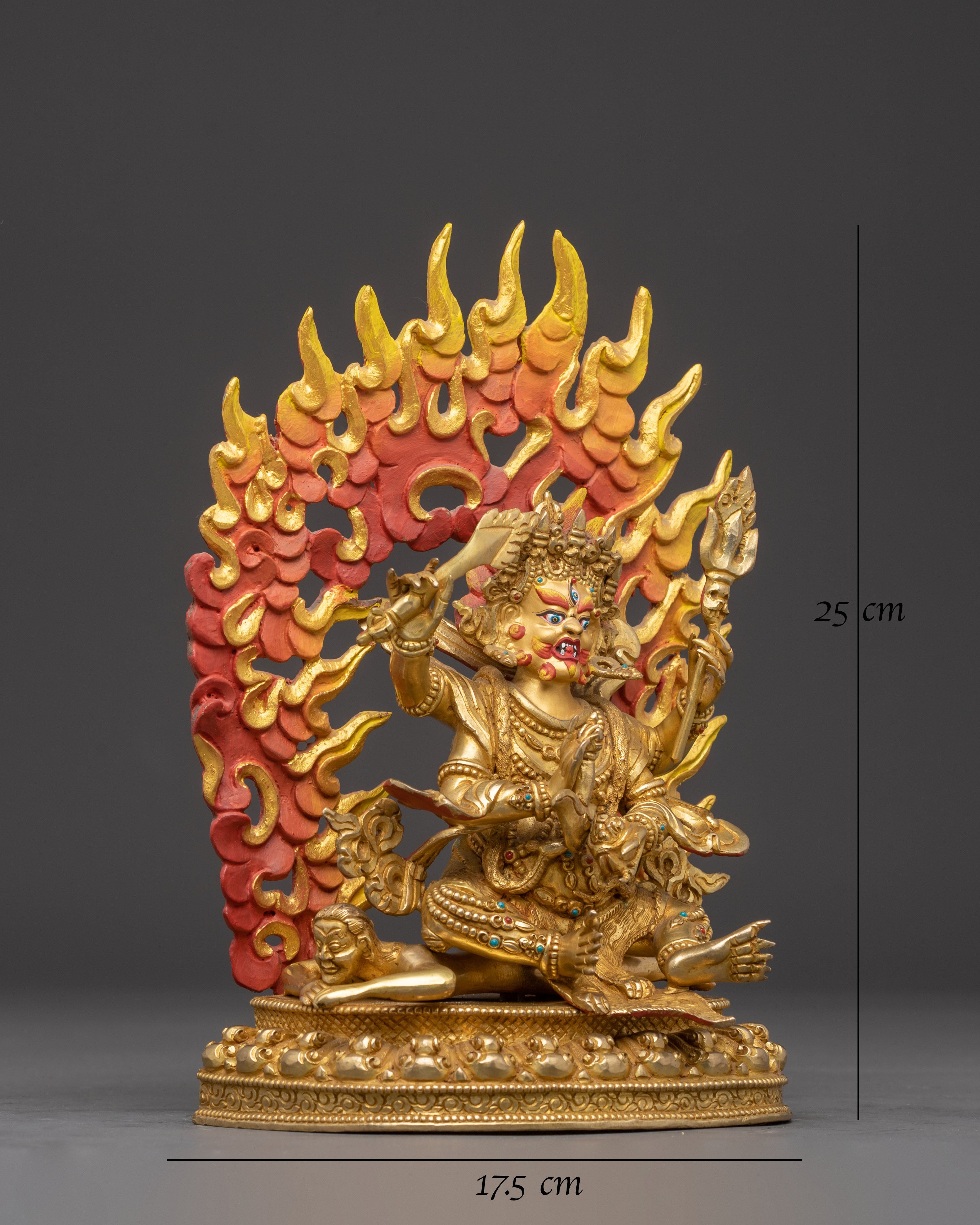 Himalayan Sculpture of Four Armed Mahakala | Protector Deity