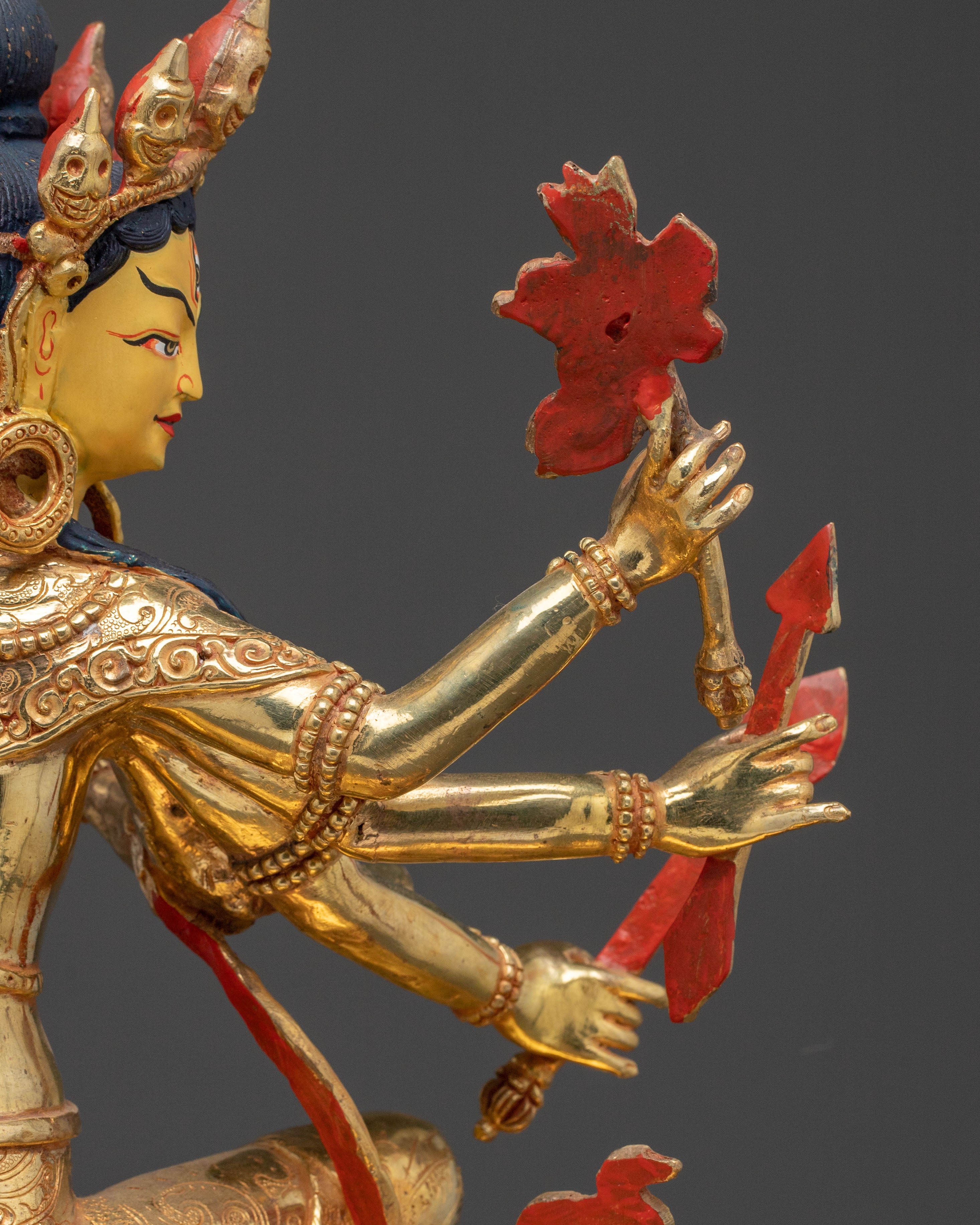 Marici Gold Gilded Sacred Statue - Radiant Protector Art