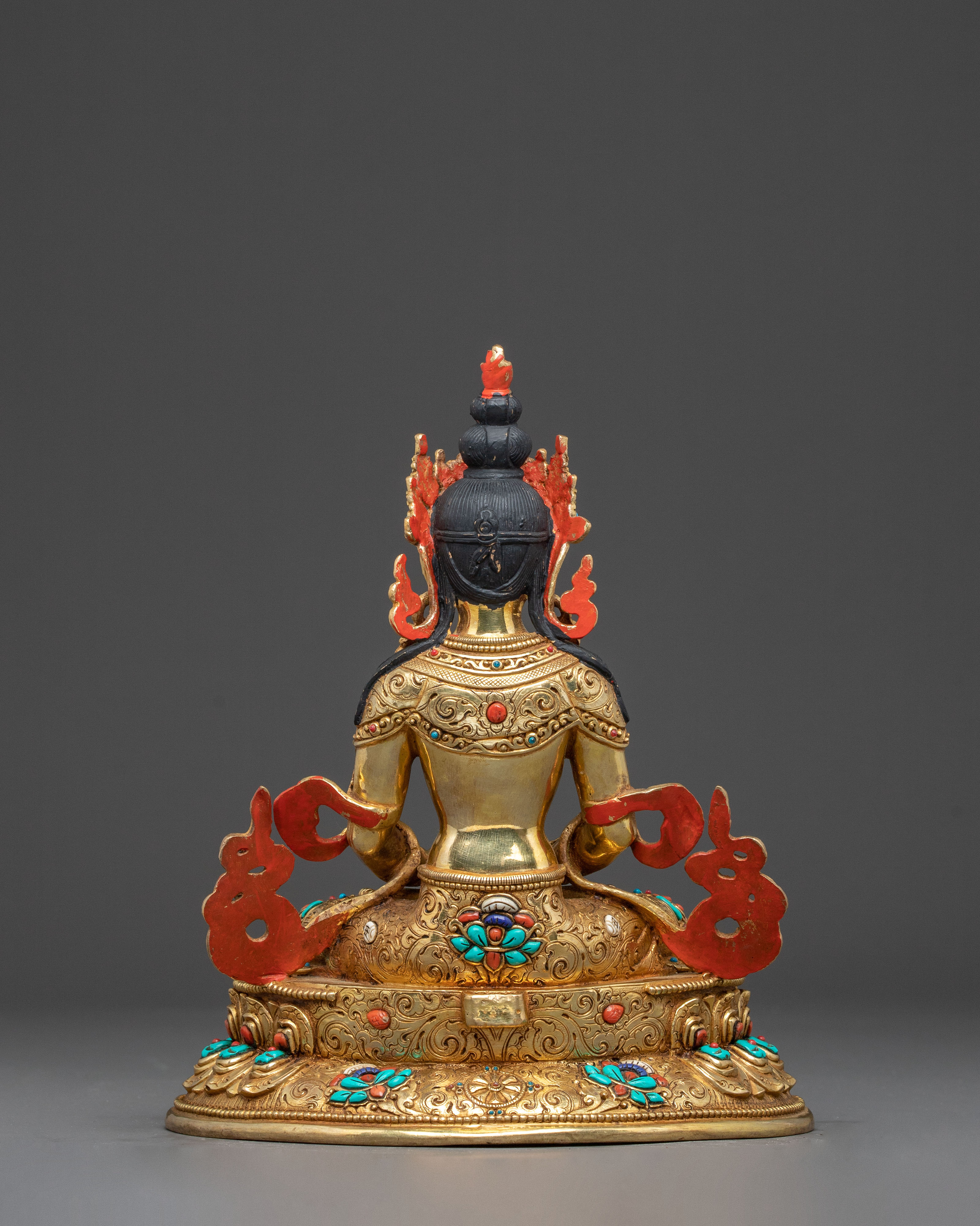 Handmade Amitayus Sacred Statue for Altar | Longevity, Healing and Spiritual Growth