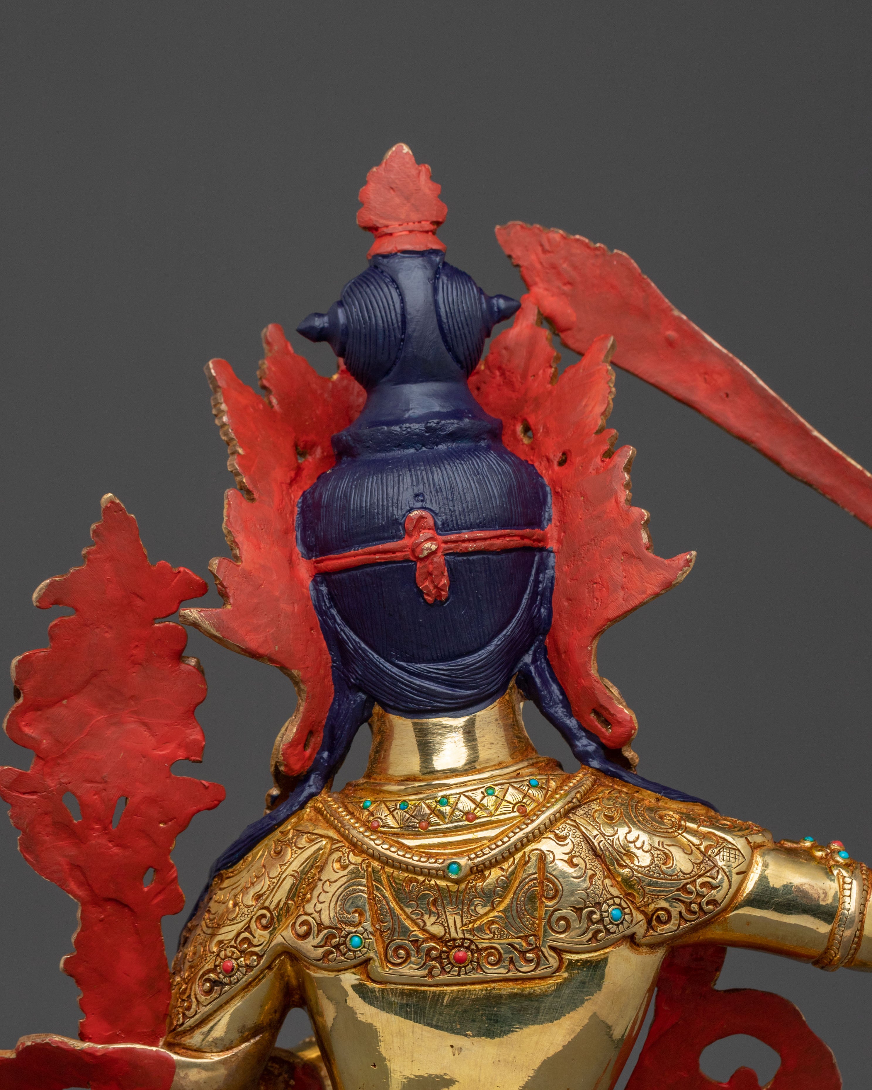 Manjughoṣa Golden Statue | Tibetan Buddhist Protector