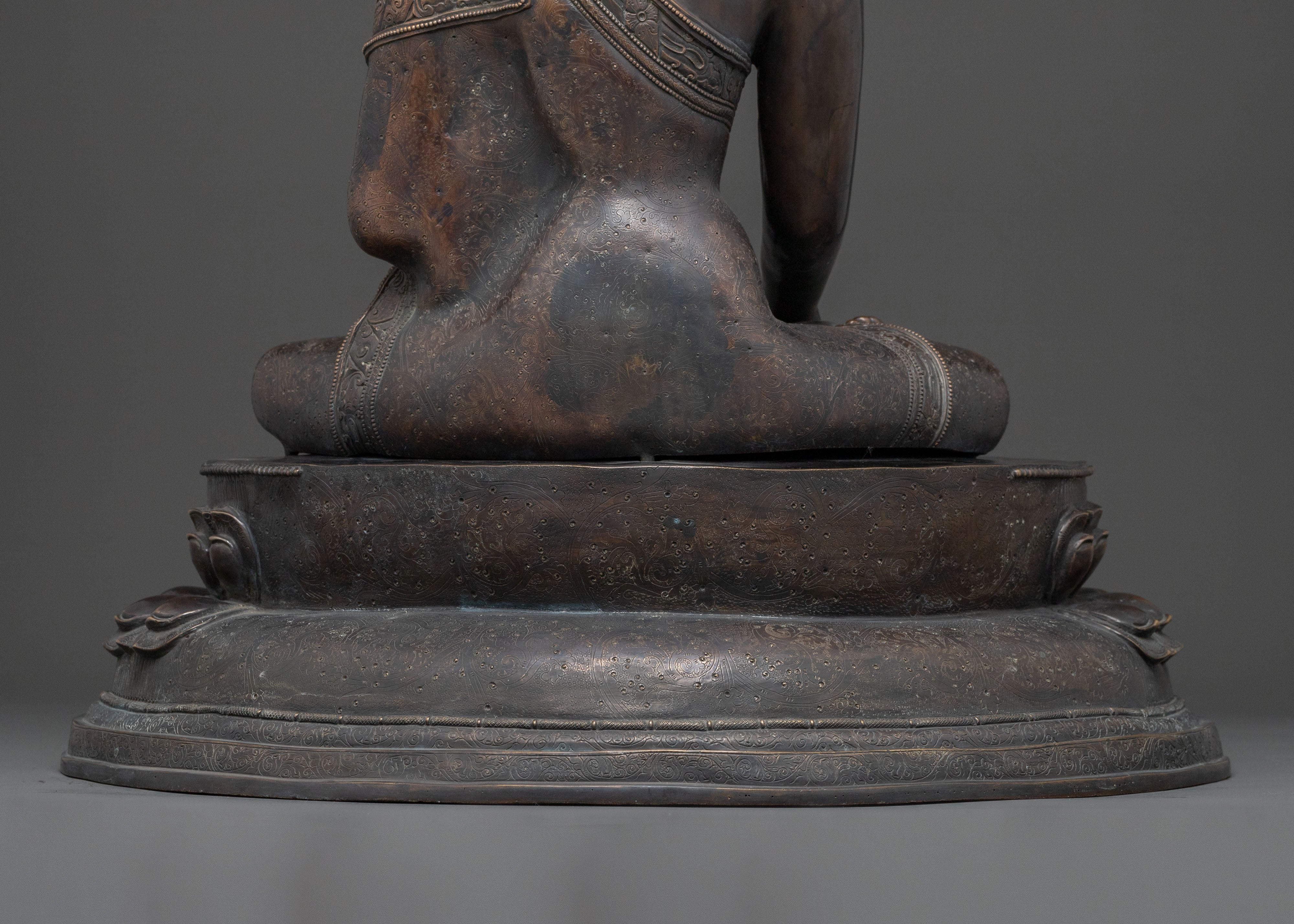 Shakyamuni Buddha Statue | Oxidized Copper Figurine