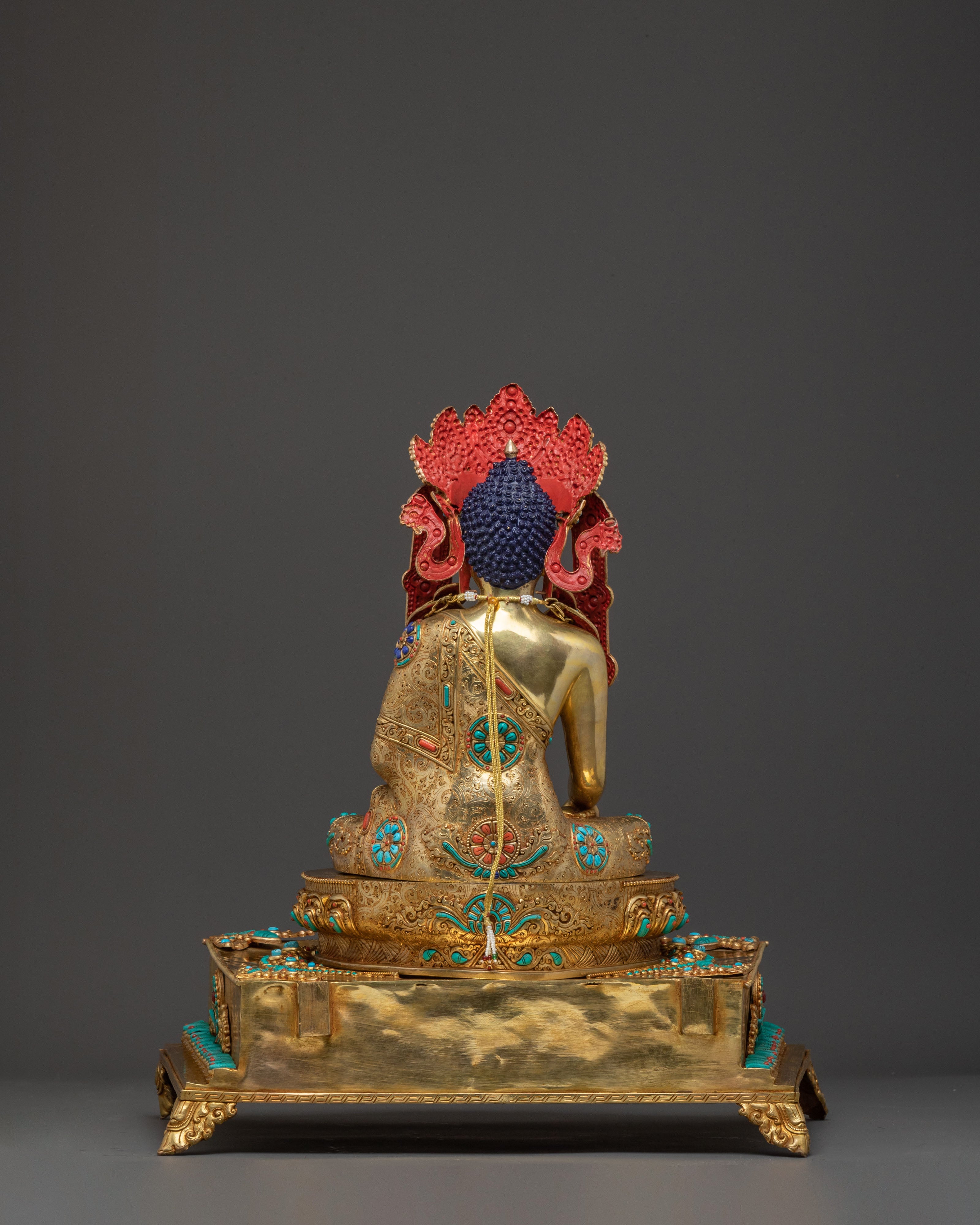 Crown Shakyamuni Buddha On Throne | Altar Decor