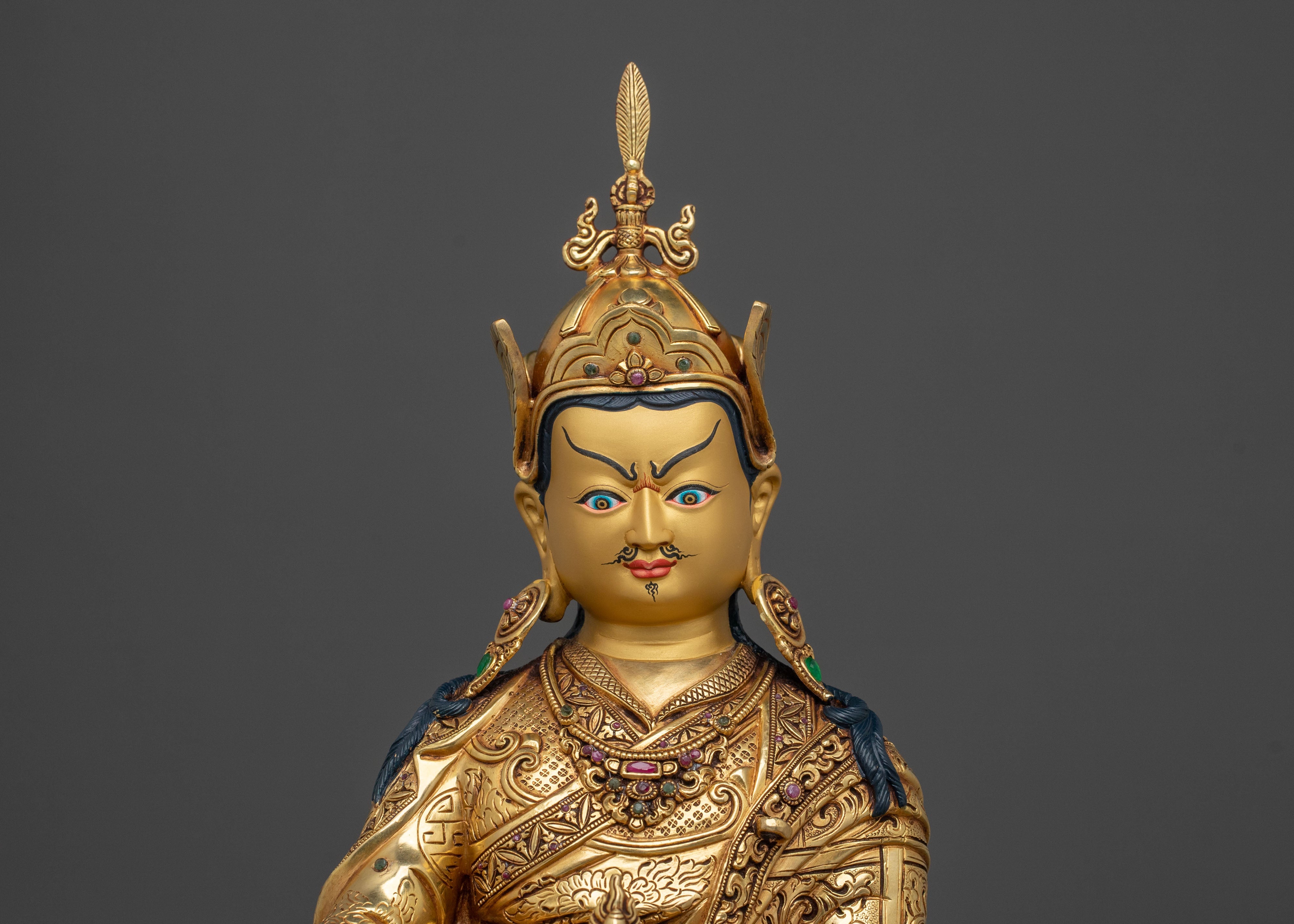 Guru Rinpoche Enlightenment Statue: Buddhist Altar Decoration