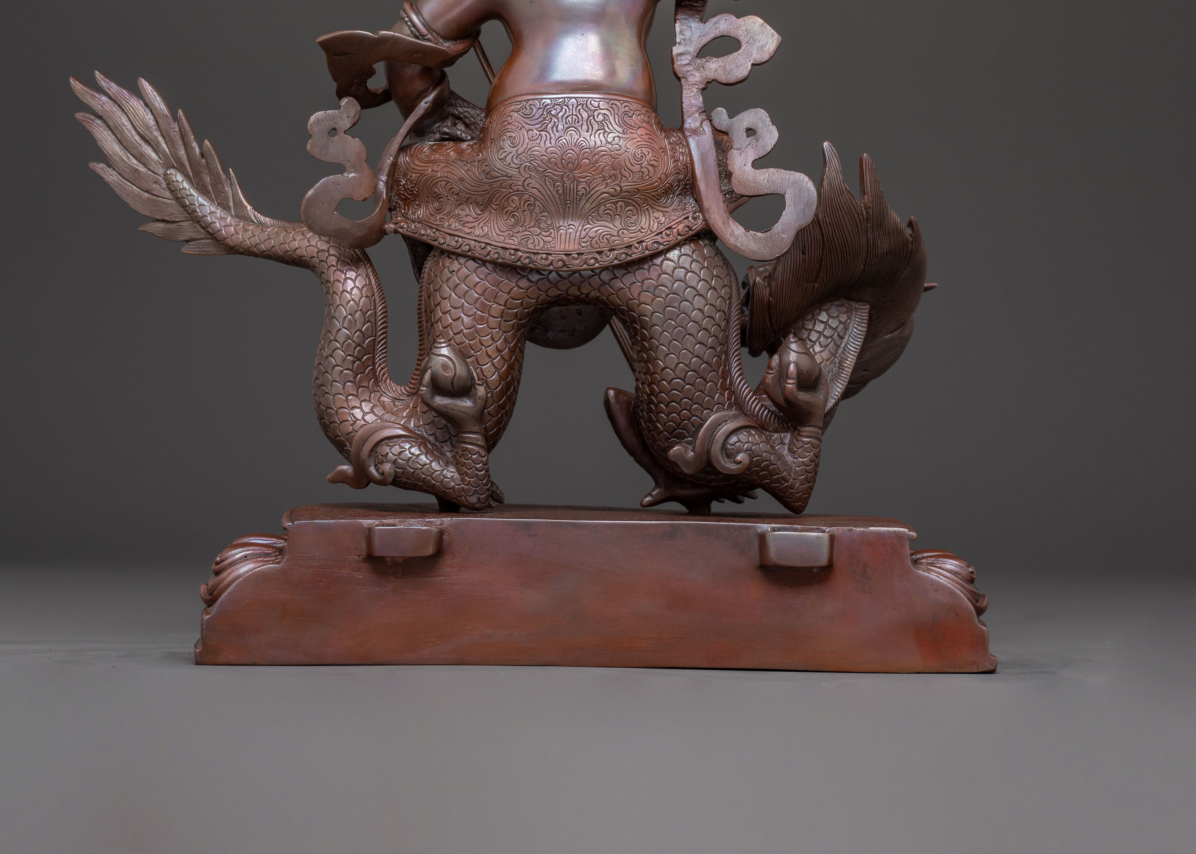 White Dzambhala Abundance Statue | Oxidized Copper Art