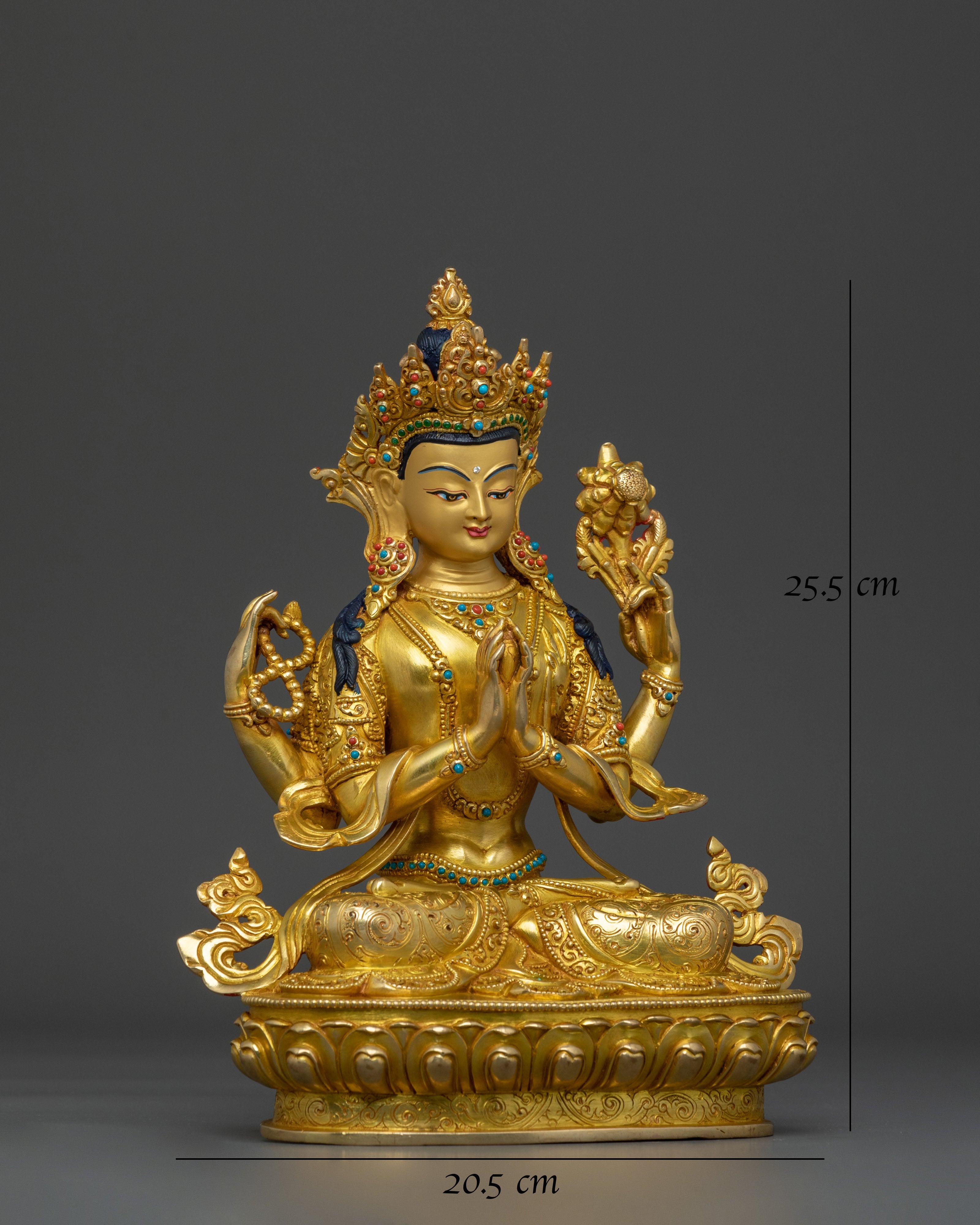 Chengrezig Avalokitesvara Buddhist Statue | Made in Nepal