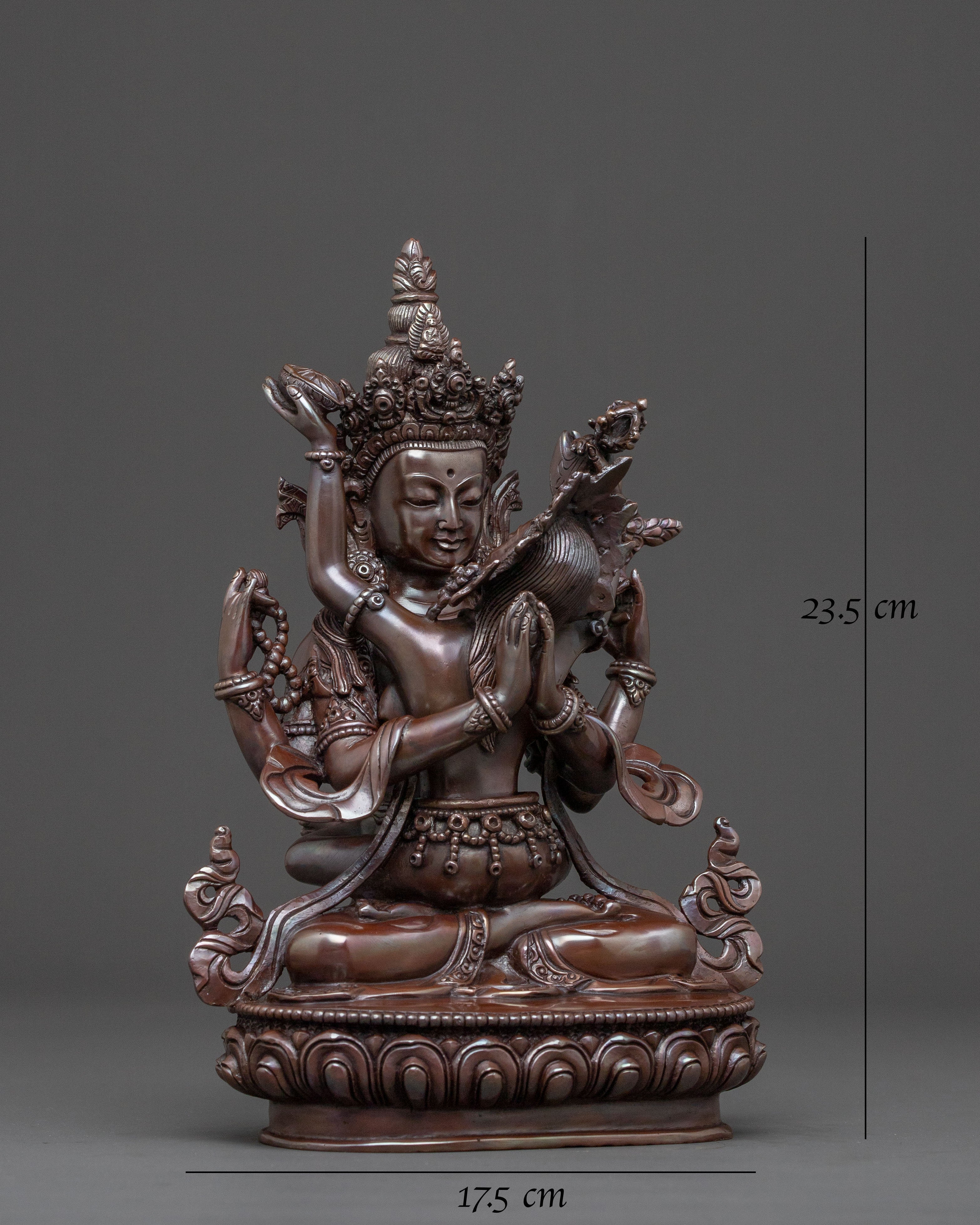 Chenrezig With Consort Statue: Compassion Deity