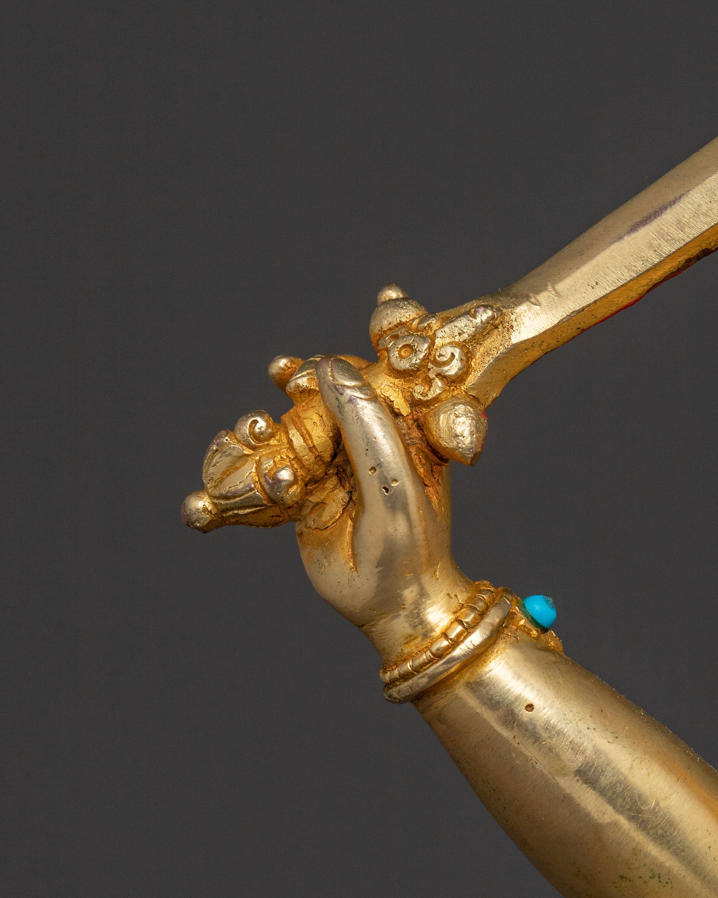 Manjushri Statue Protector of Knowledge | 24k Gold-Glided Sculpture