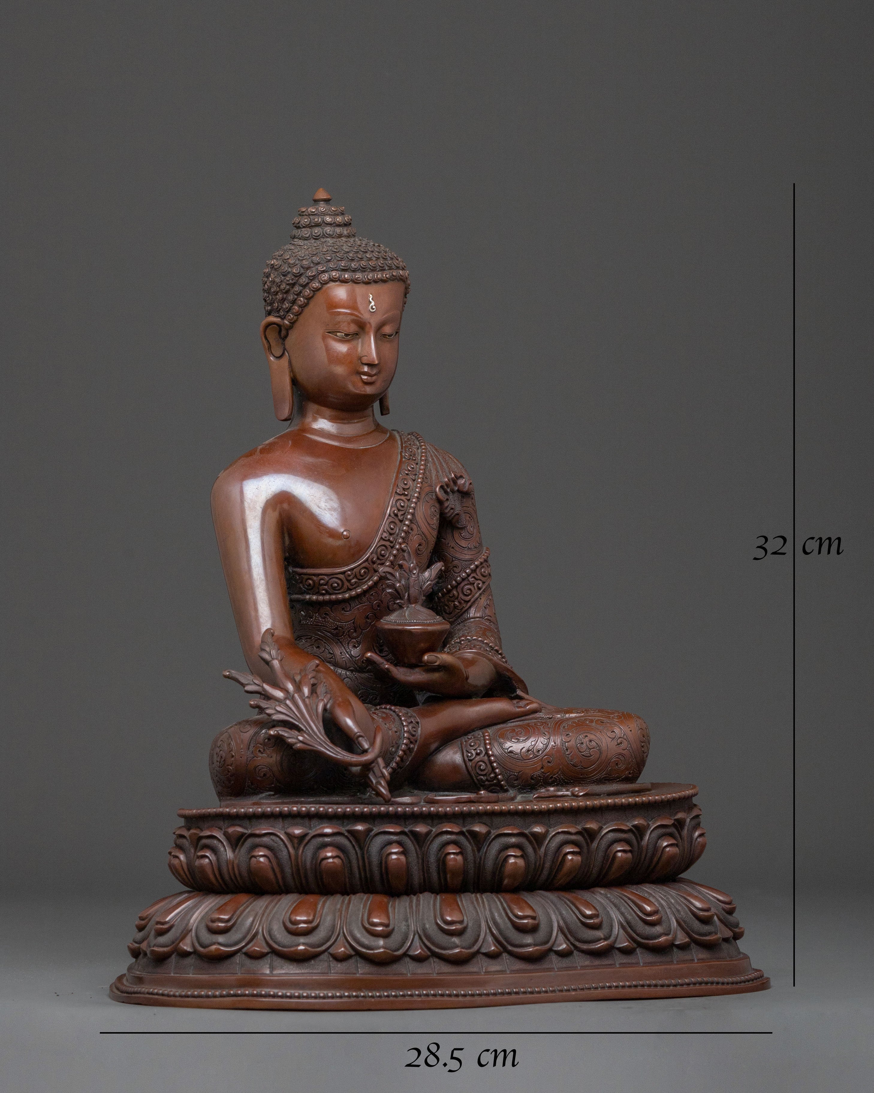 Handcrafted Medicine Buddha Statue: Spiritual Healing