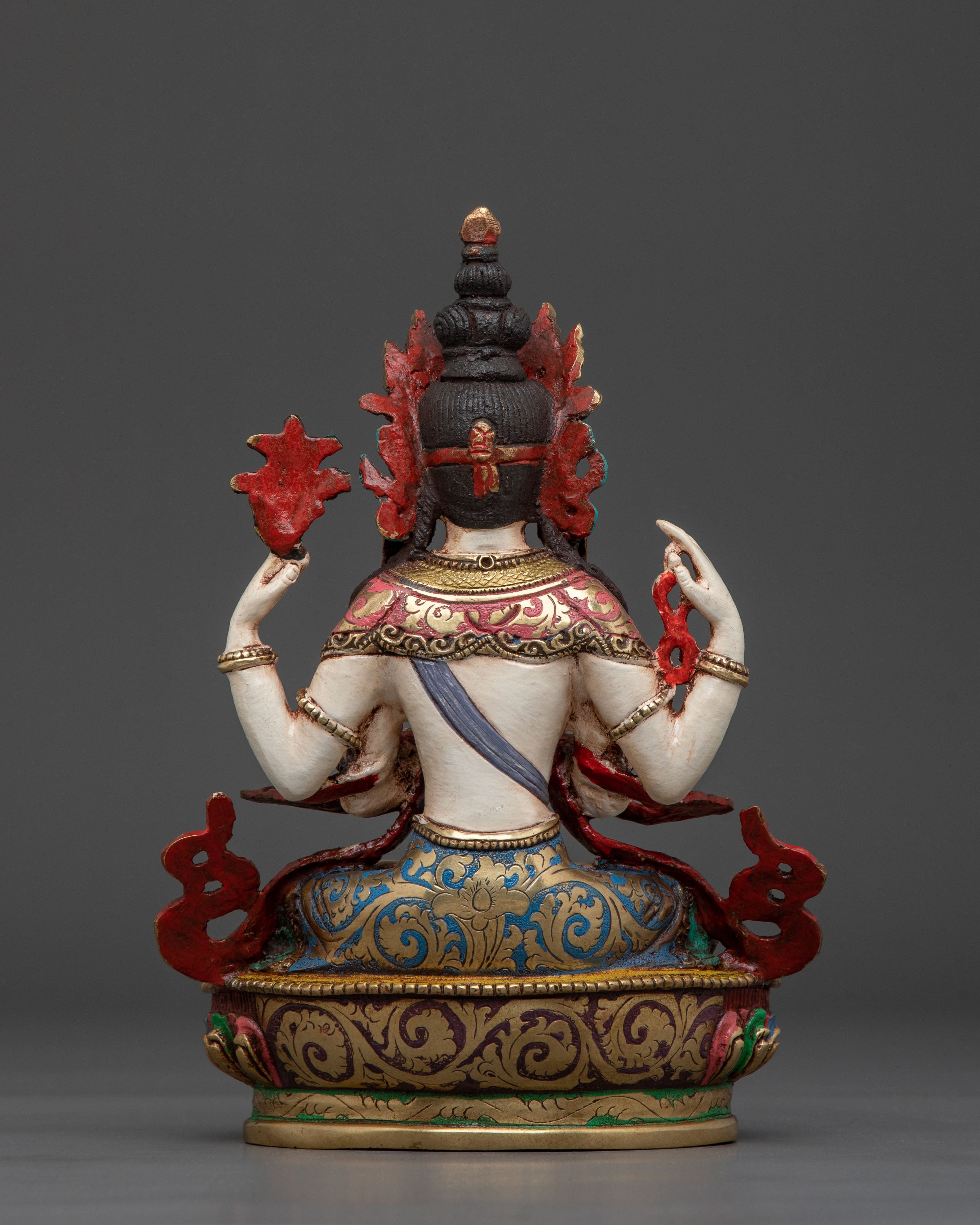 Serene Spiritual Figurine of Chenrezig | Bodhisattva of Compassion