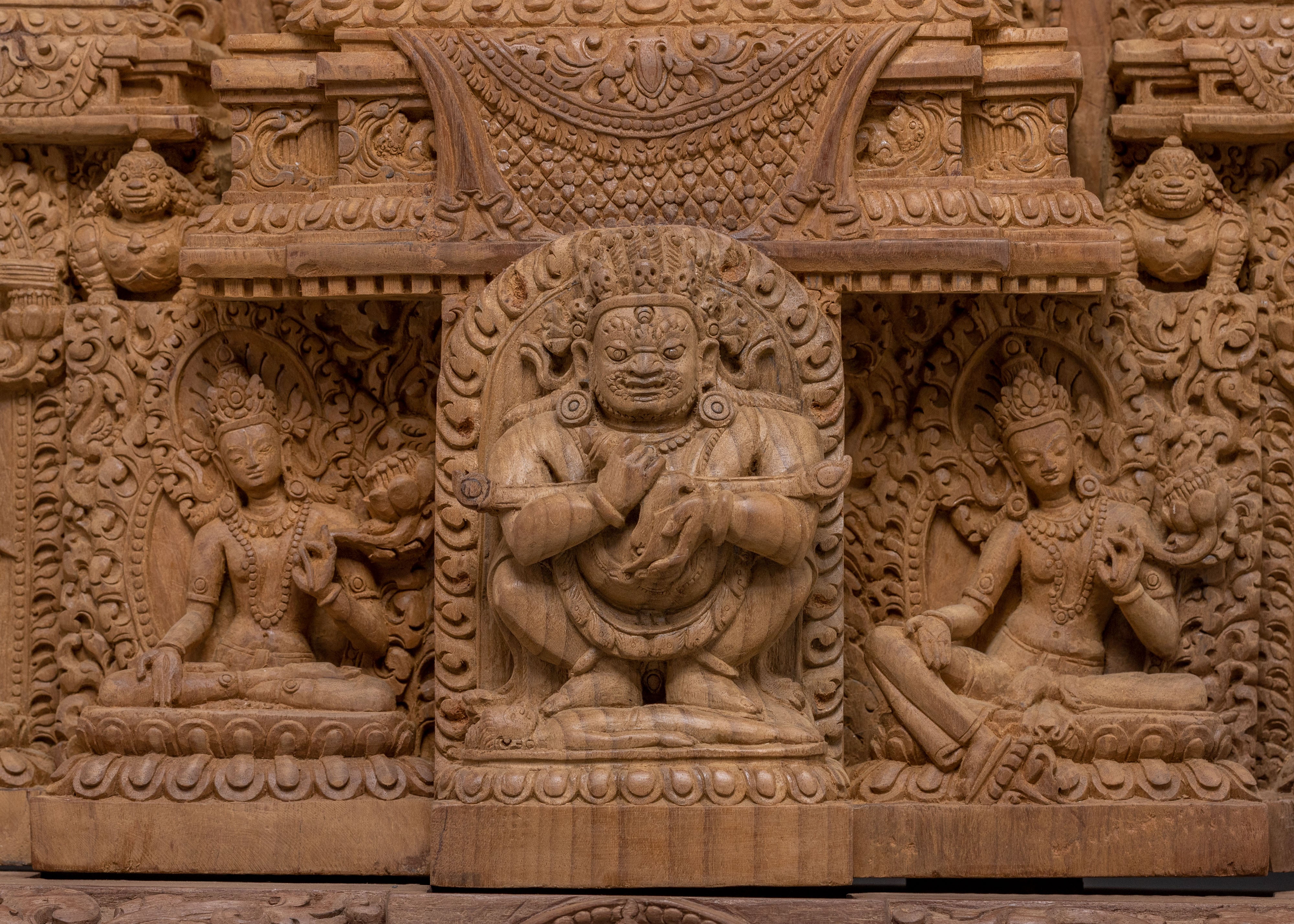 Namasangiti Wisdom Wooden Sculpture | Promoting  Enlightenment