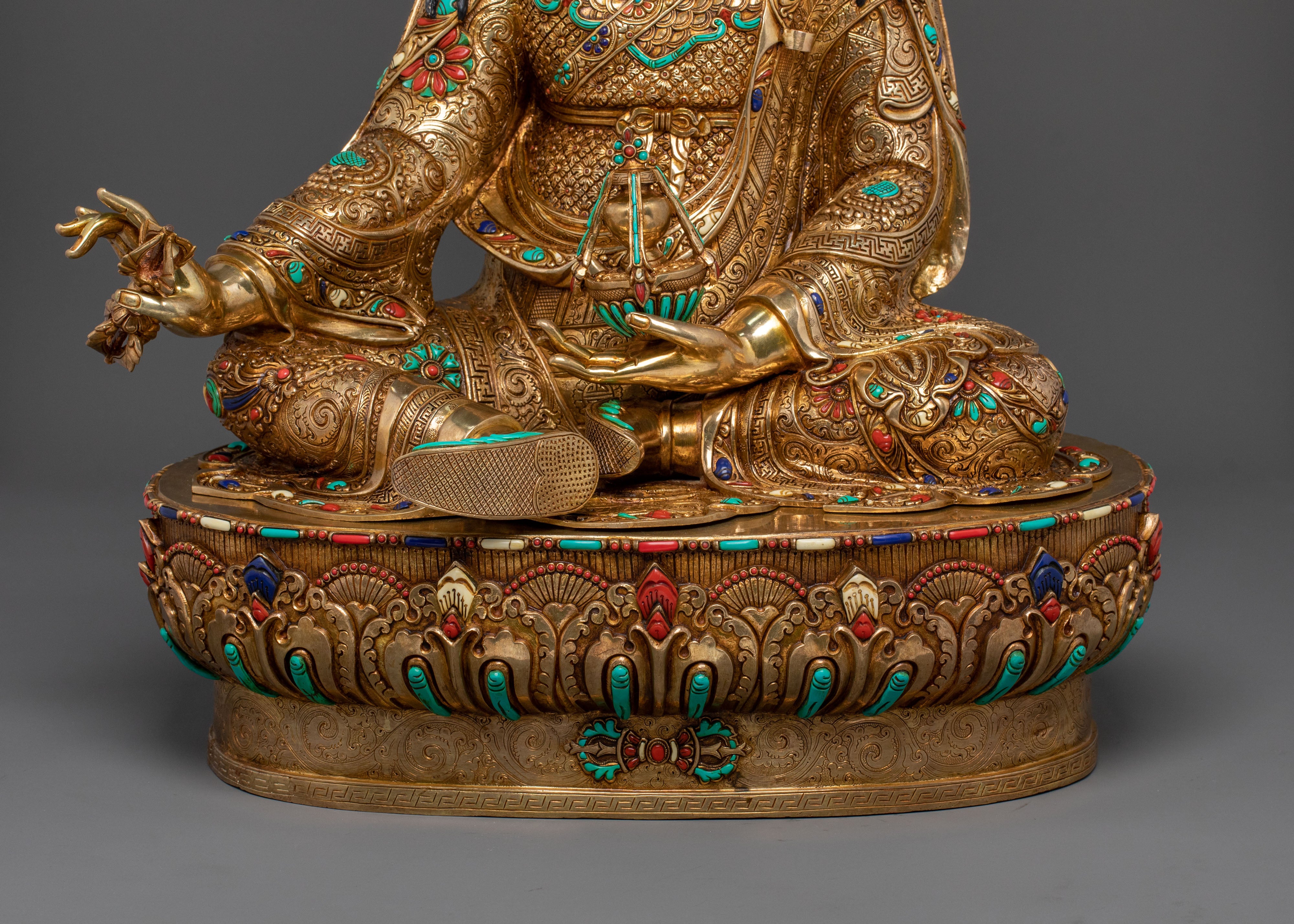 Guru Rinpoche Statue With Consort | Sacred Set