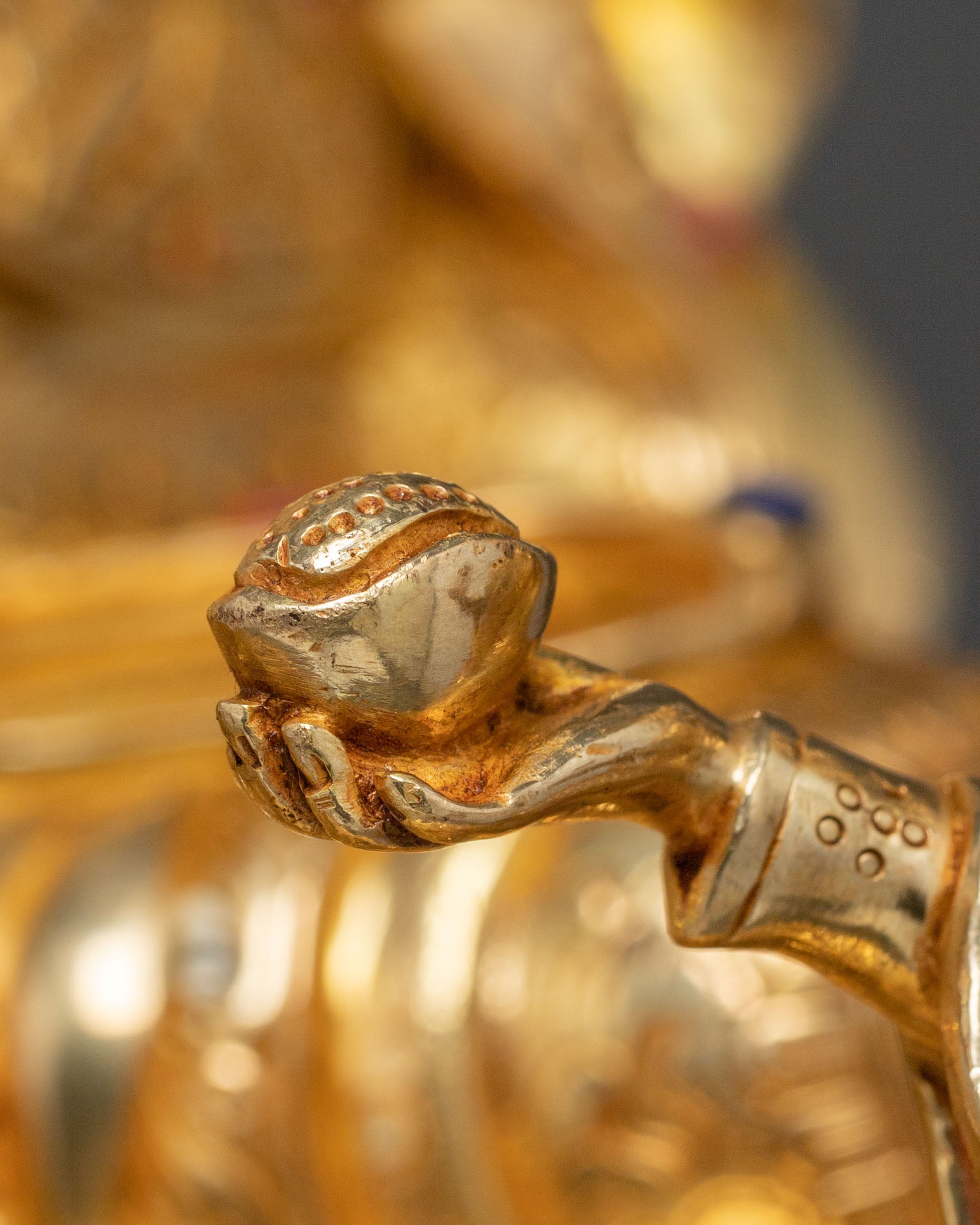 Guru Rinpoche Statue on Throne | Buddhist Master