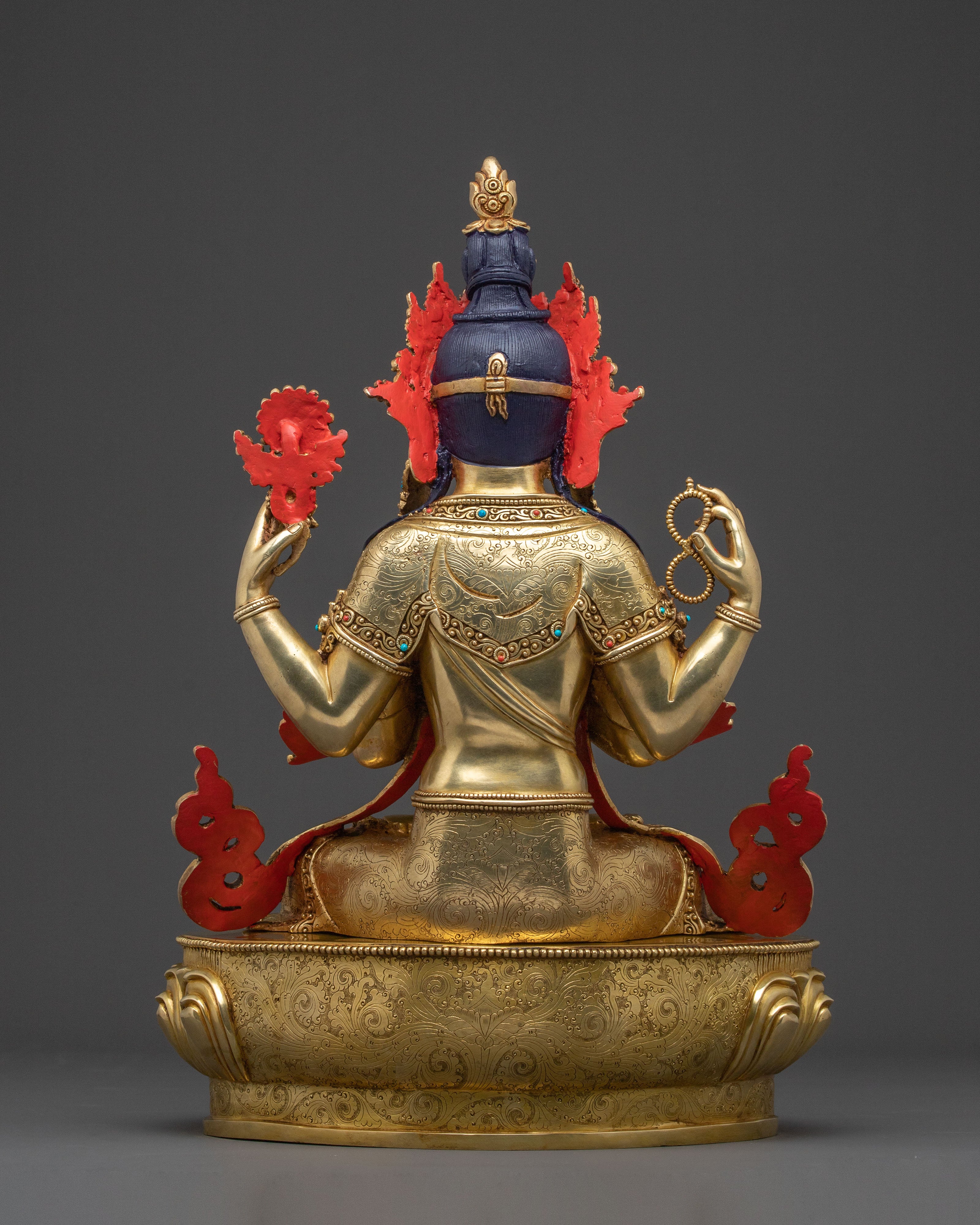 Handcrafted Statue of Avalokiteshvara: Guardian of Compassion