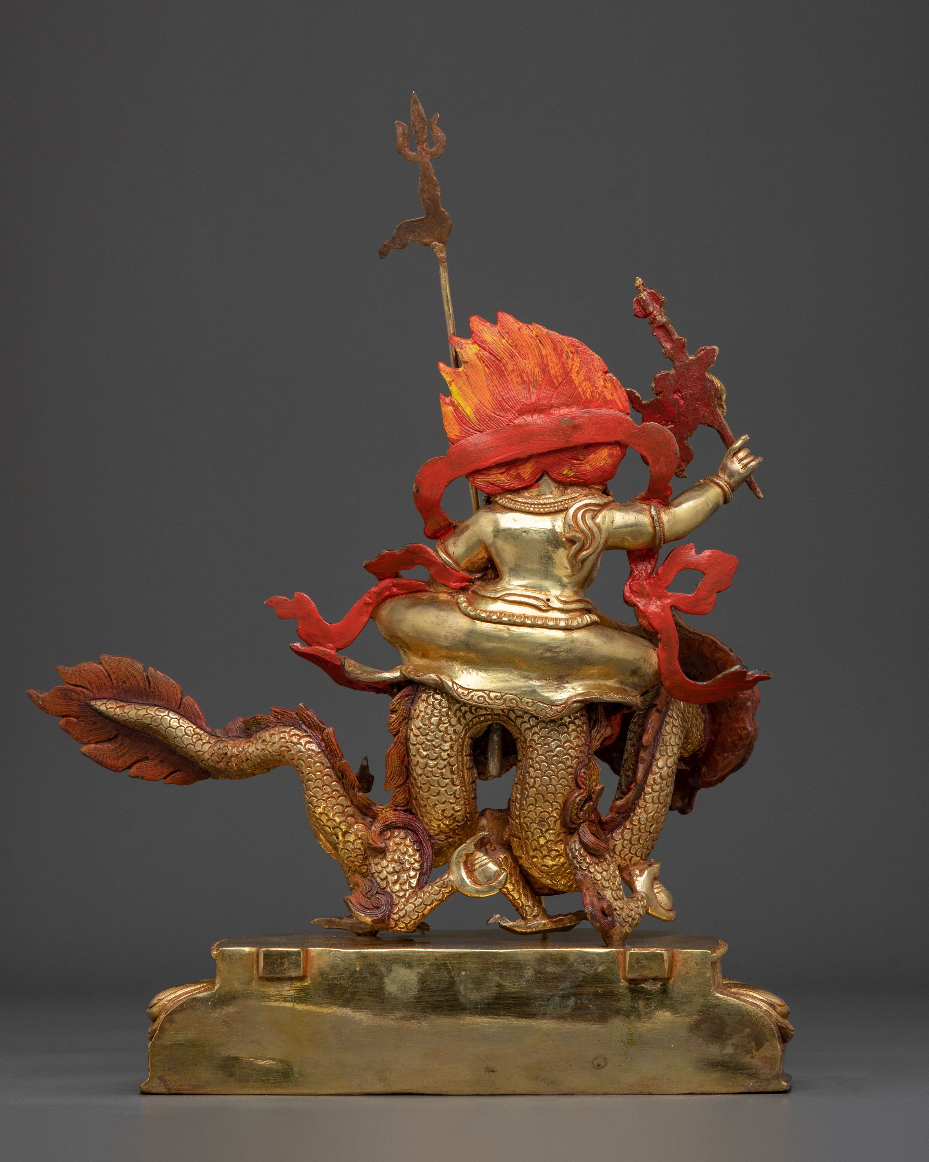 Sacred White Dzambhala Wealth Protector Statue
