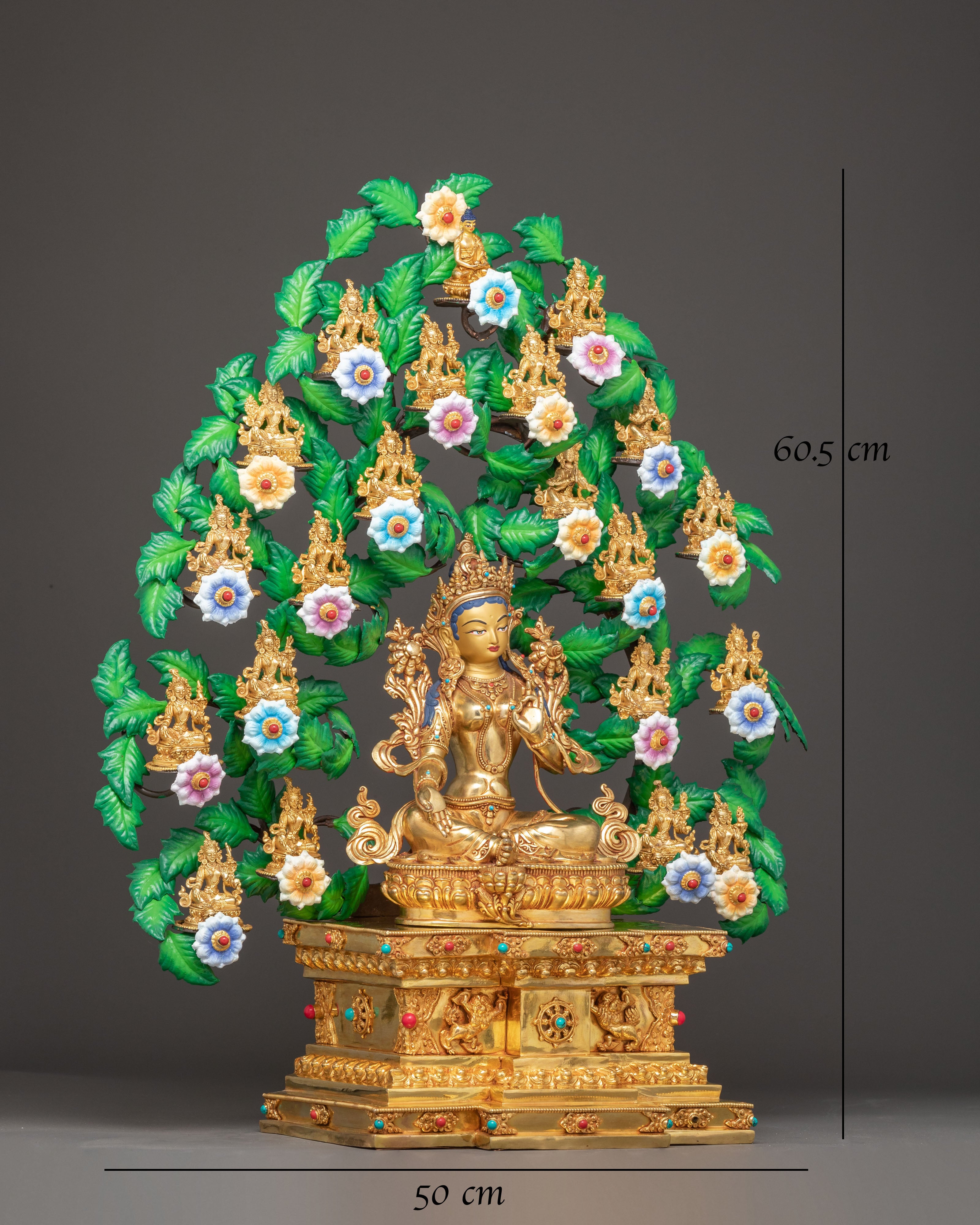 Handmade Twenty-One Tara Copper Set | 21 Tara Sculpture Set