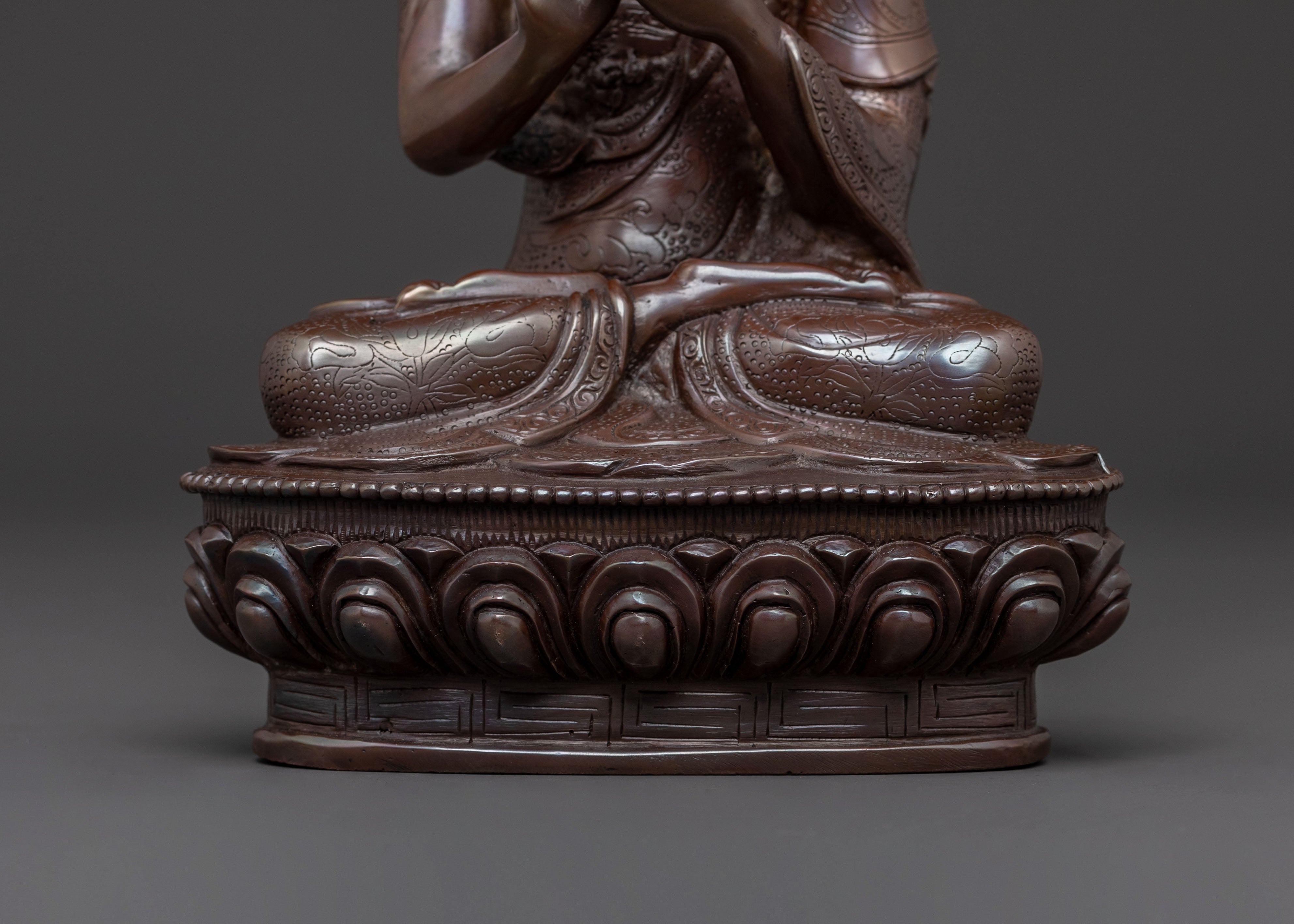 Vairocana Oxidized Copper Statue | Sacred Figure
