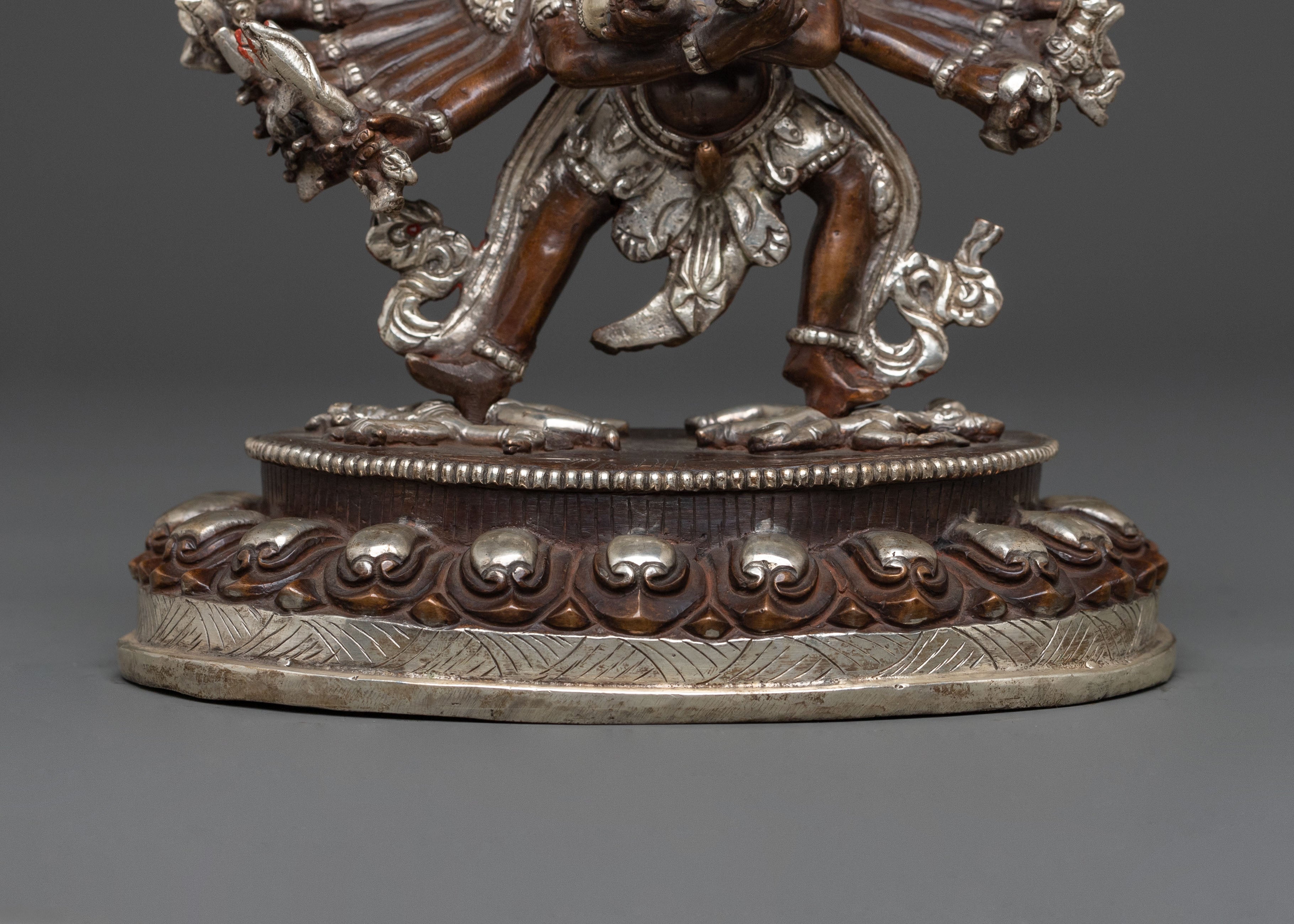 Chakrasamvara: Handcrafted Oxidized Copper Figurine