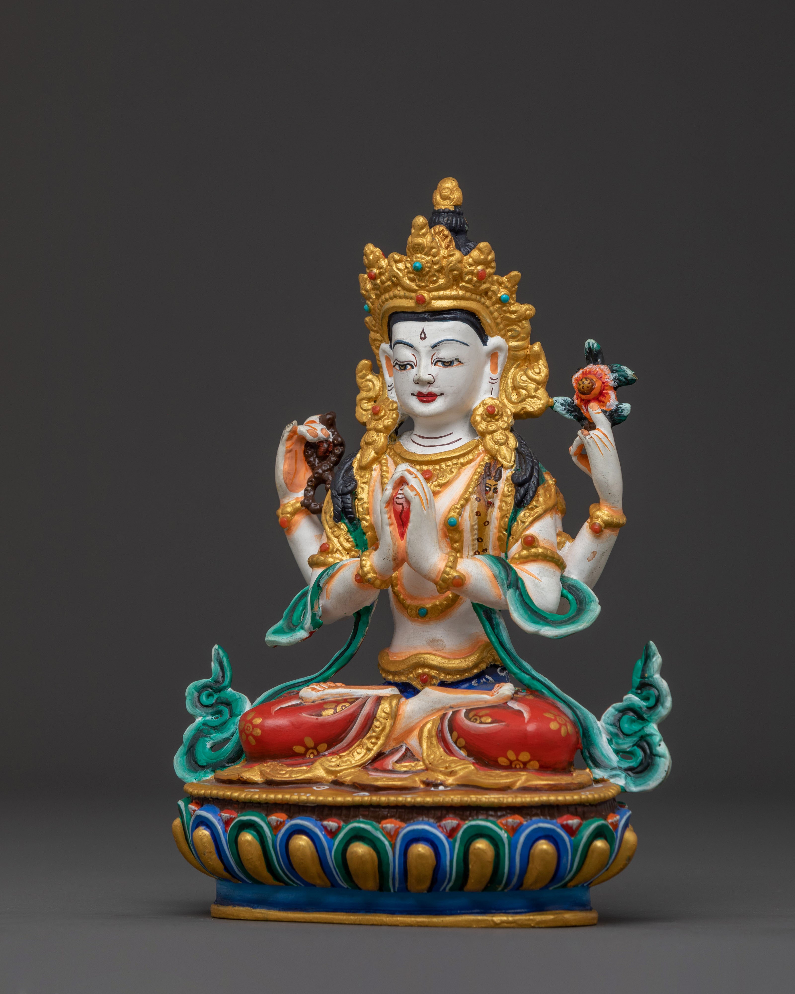 Chenrezig Meditational Statue – Handcrafted Devotion