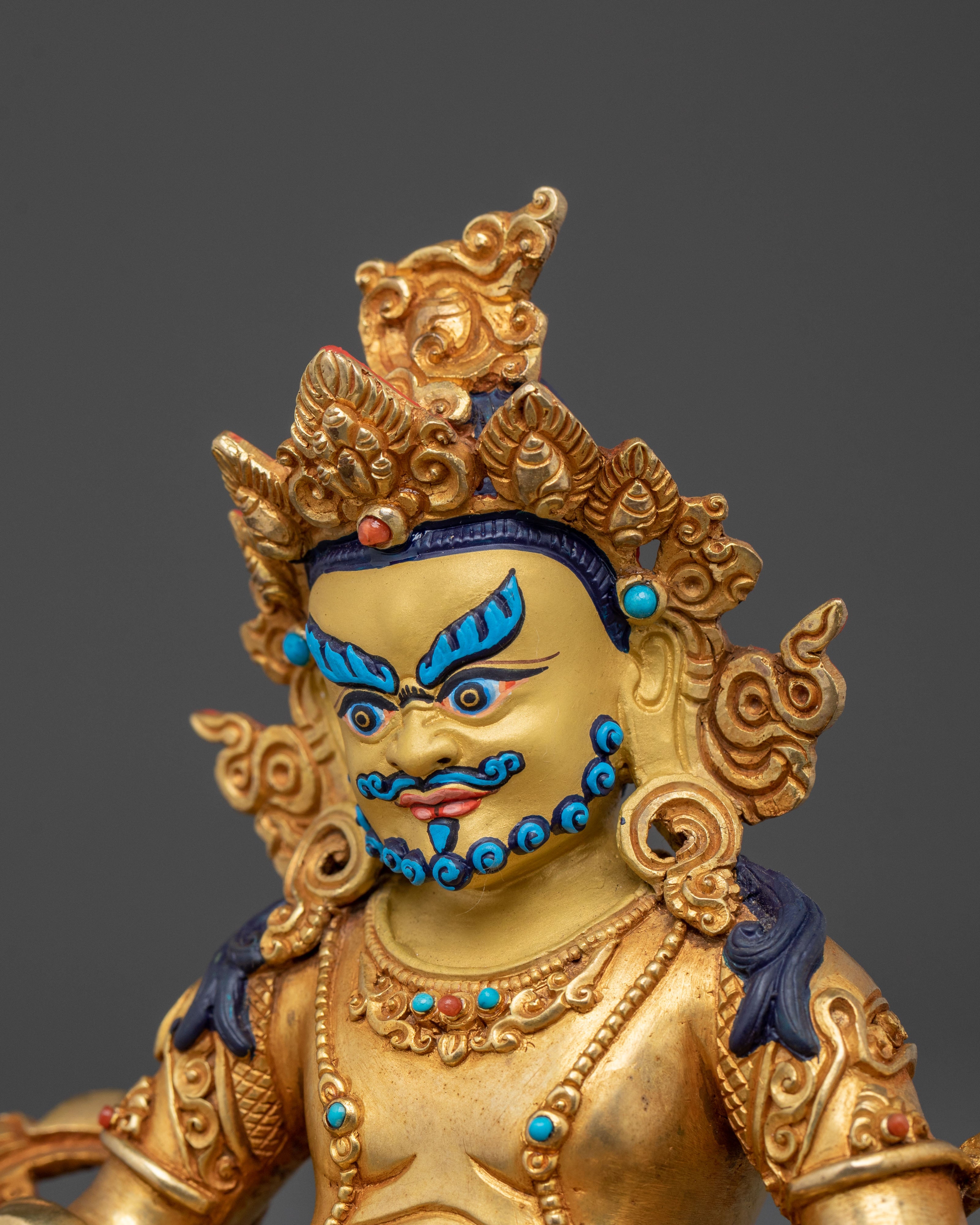Guardians of Wealth and Prosperity Dzambhala | 24K Gold Gilded Sculpture