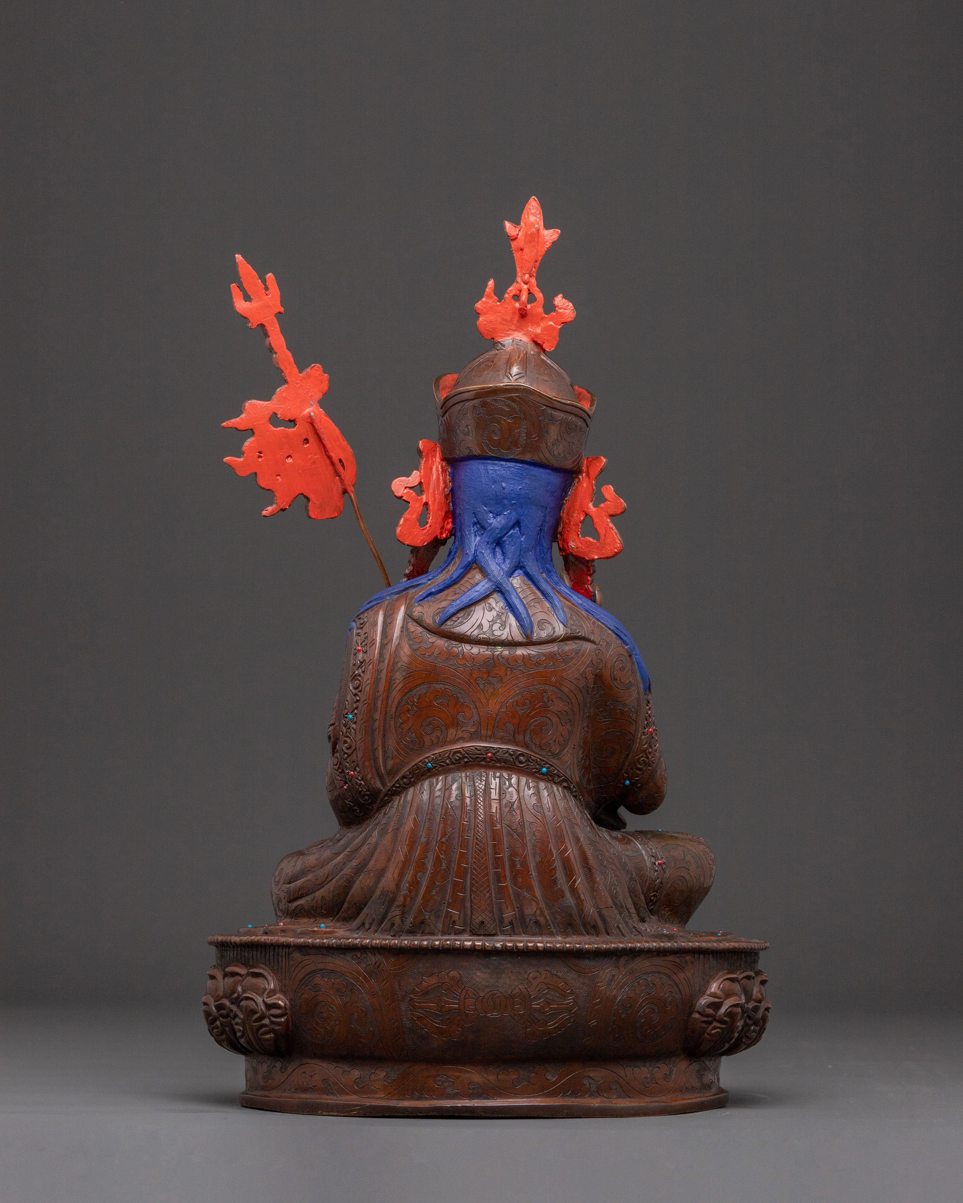 Handcrafted Guru Tsokye Dorje Divine Statue for Altar