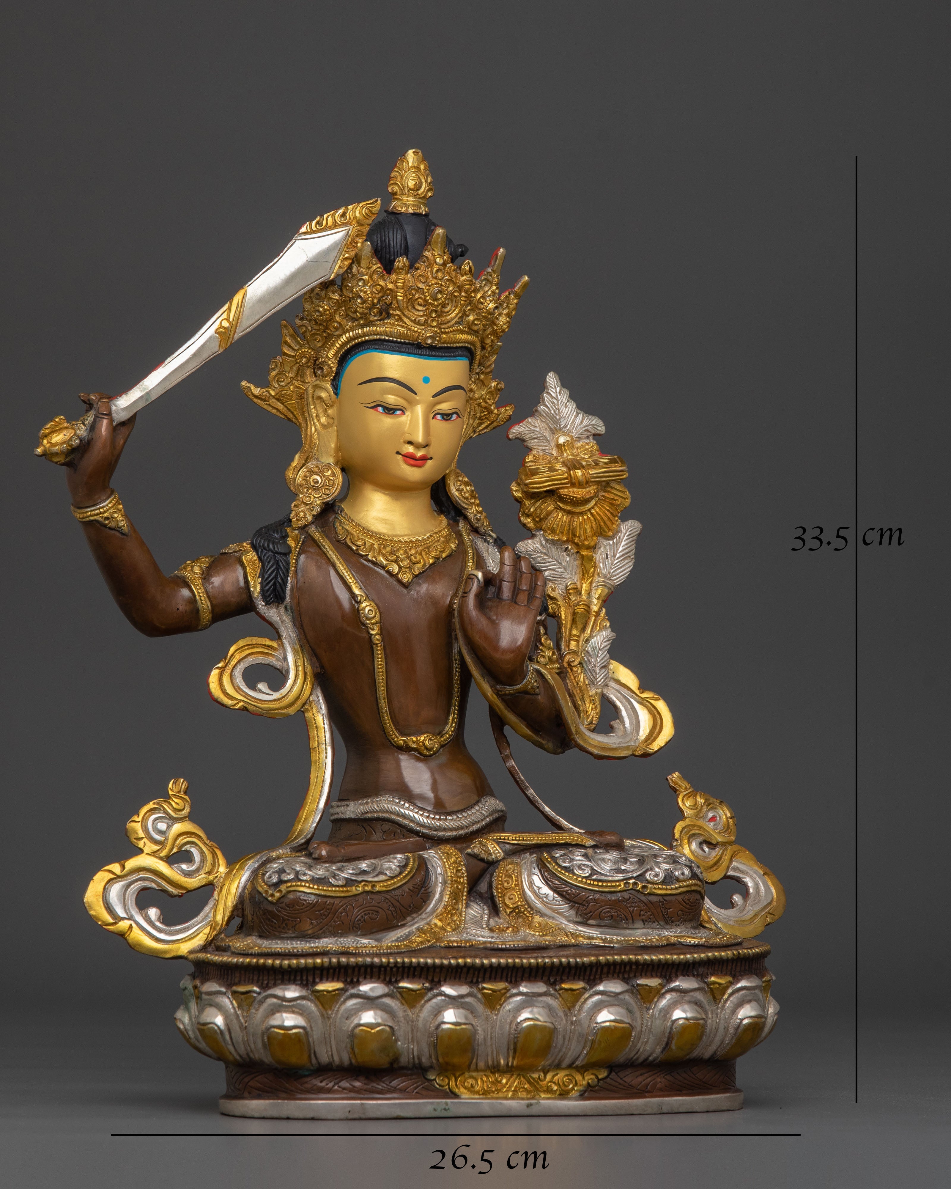 Manjushri Tibetan Buddhist Wisdom Figurine | Buddhist Shrine