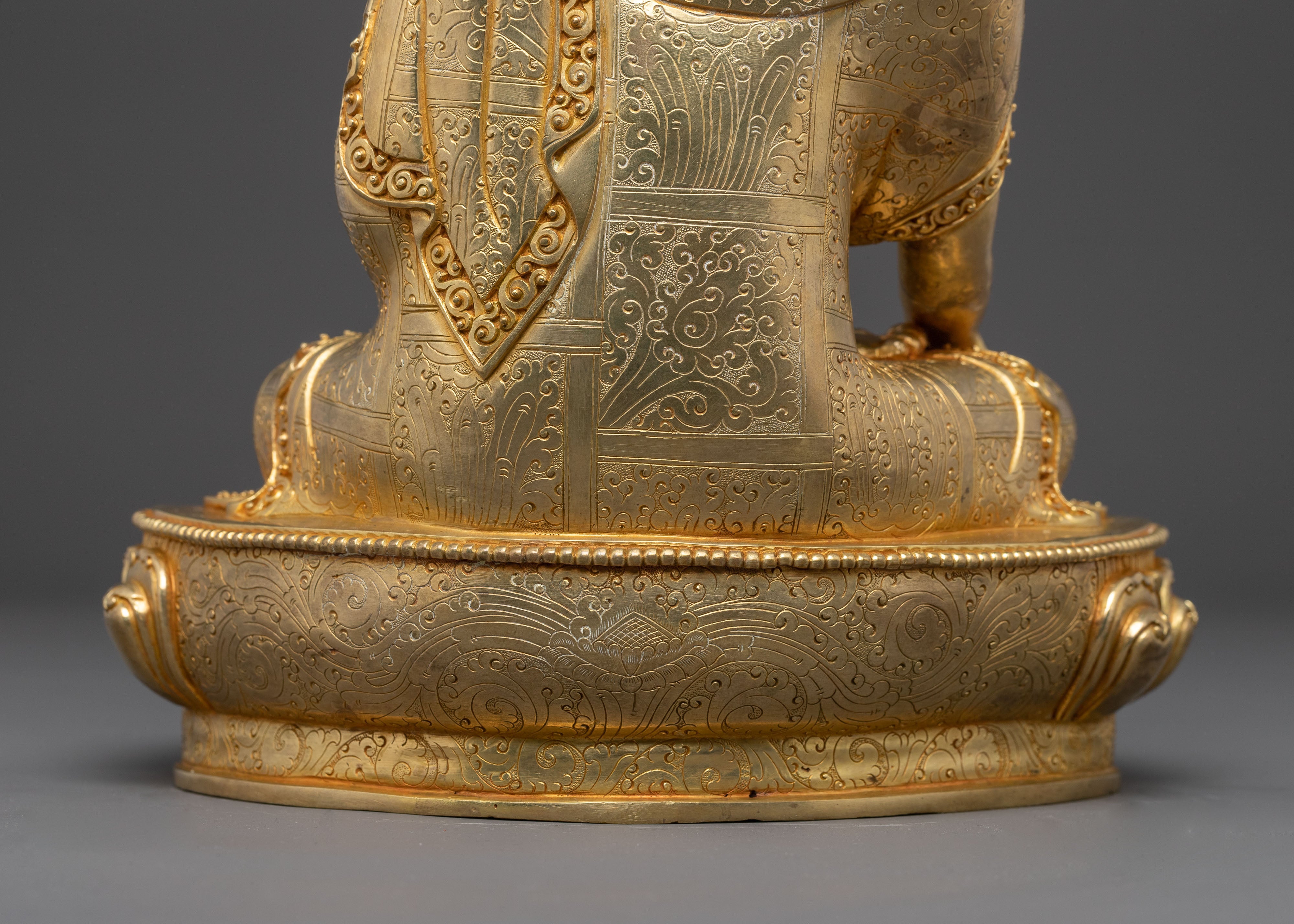 Traditional Copper Handmade Statue of Buddha Shakyamuni | Home Decor