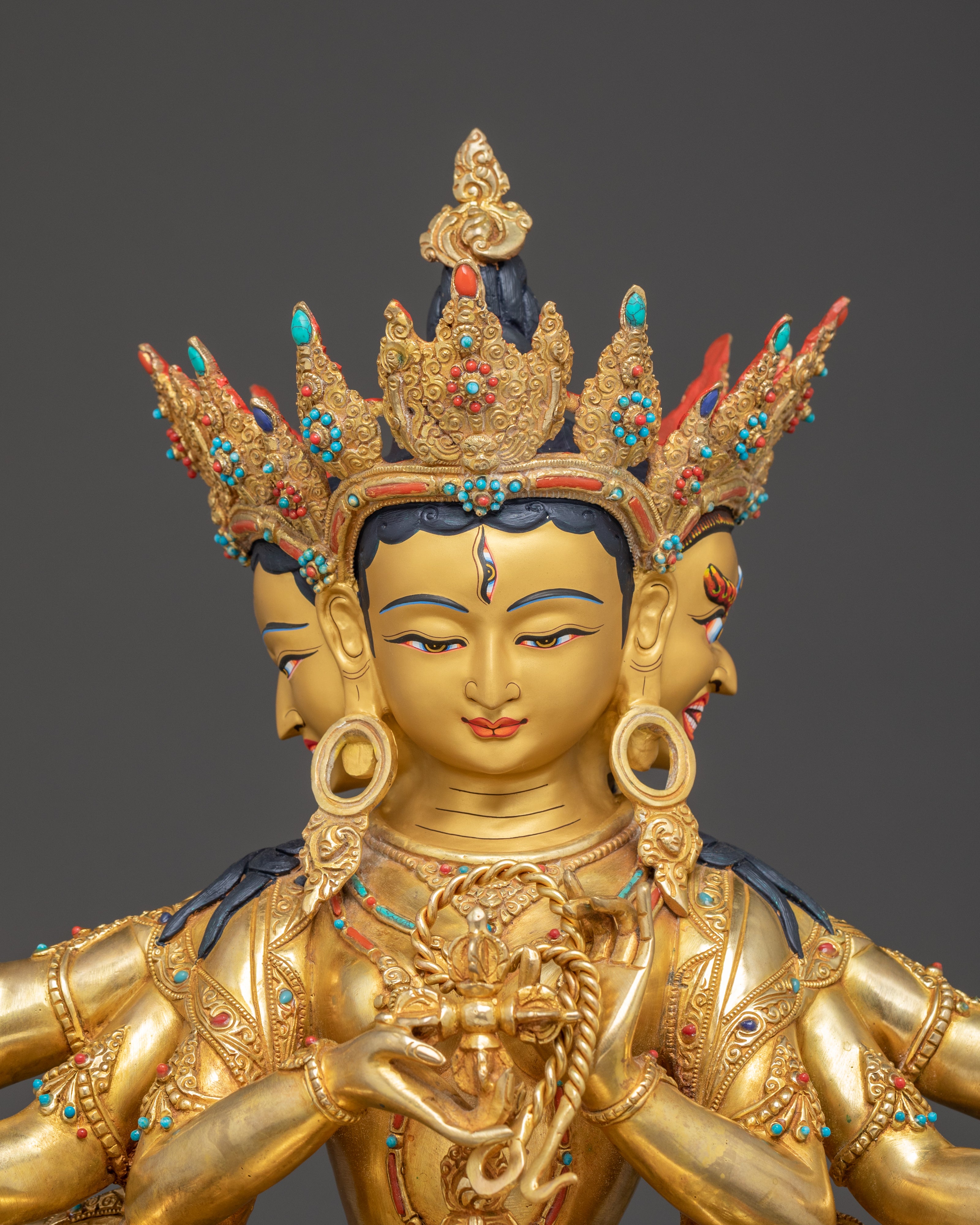 Handmade Buddhist Healing Goddess Namgyalma Statue | Himalayan Style Artwork