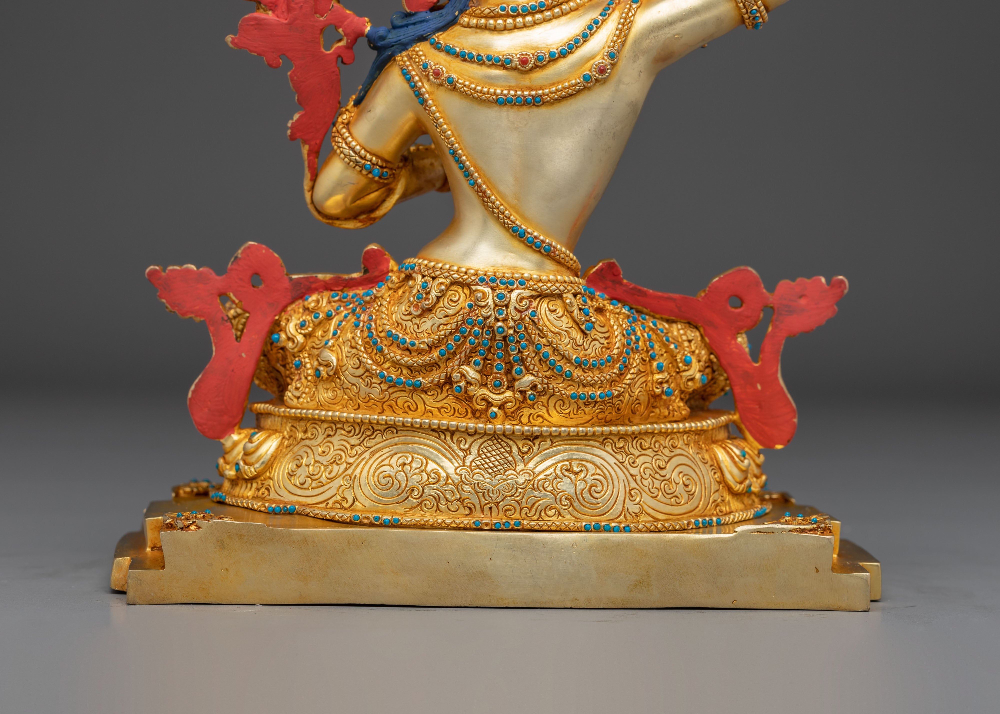 Handmade Figurine of Manjushri, The Wisdom Bodhisattva | Meditation & Altar Decor